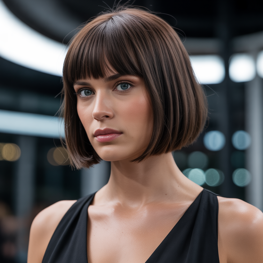 Curtain Bangs With Long Layers