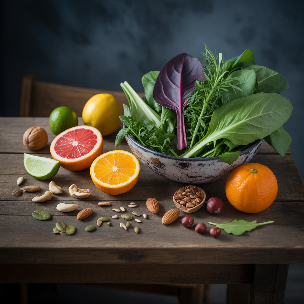 Balance Diet with Vitamins