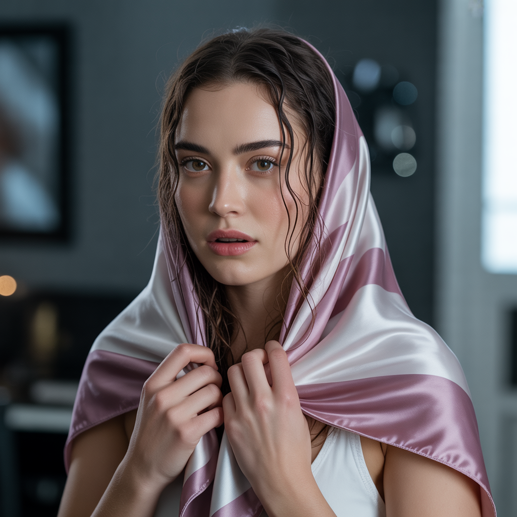 Using a silk or satin scarf