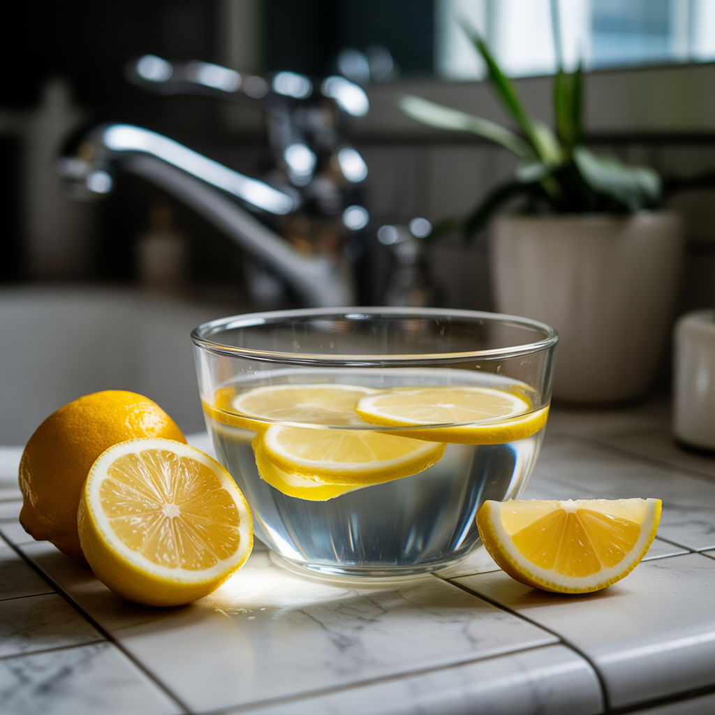 Lemon rinse for brightness