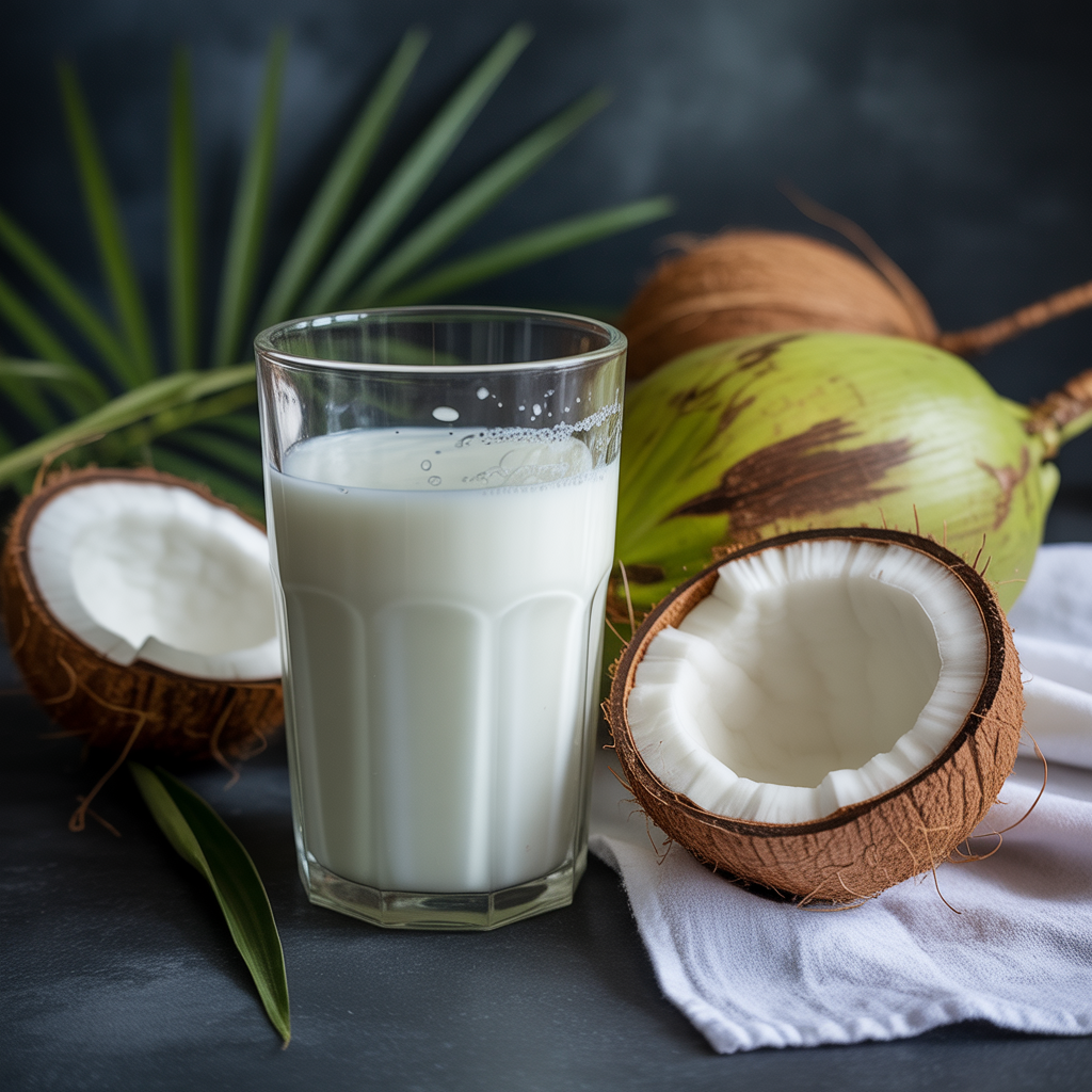 Coconut milk rinse for softness