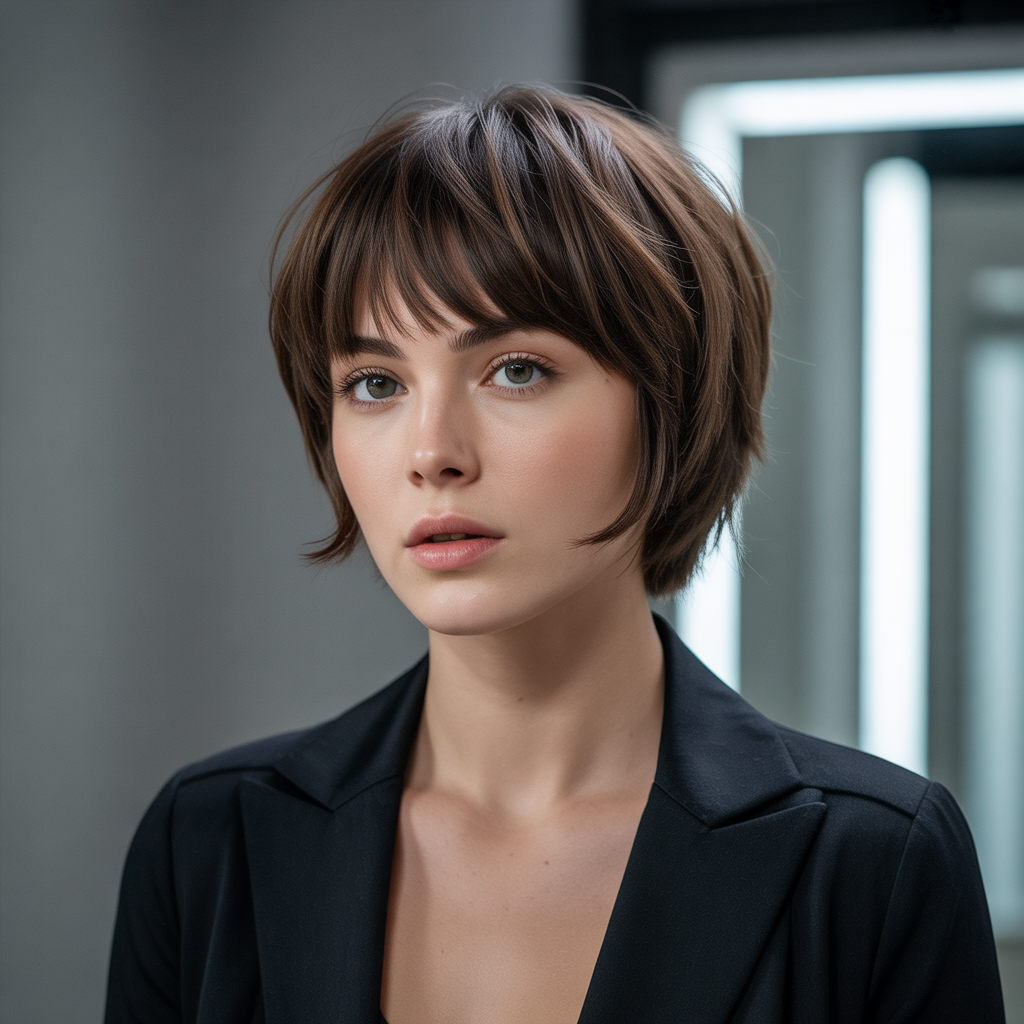 Choppy Bob With Piecey Bangs