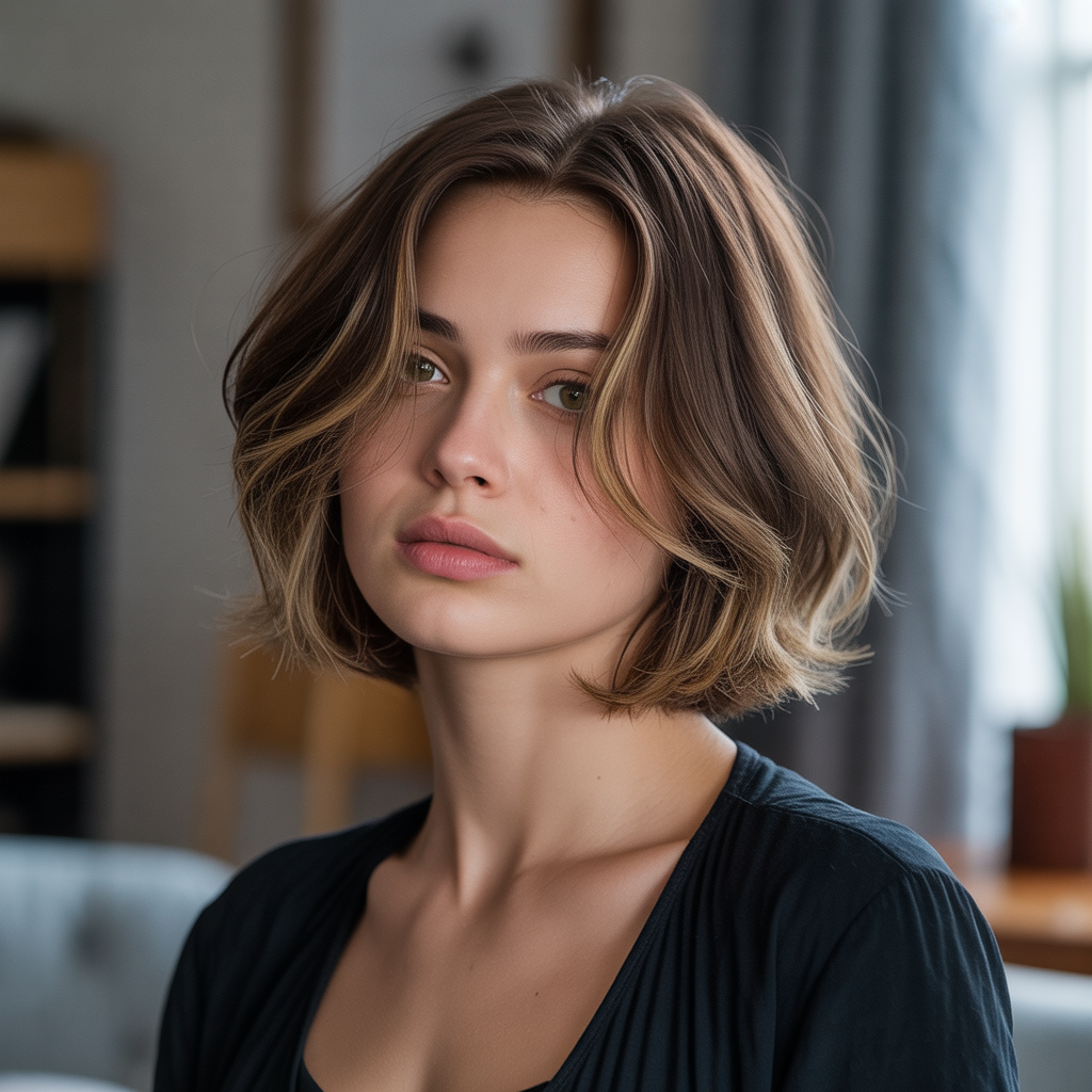 Bob with face-framing highlights