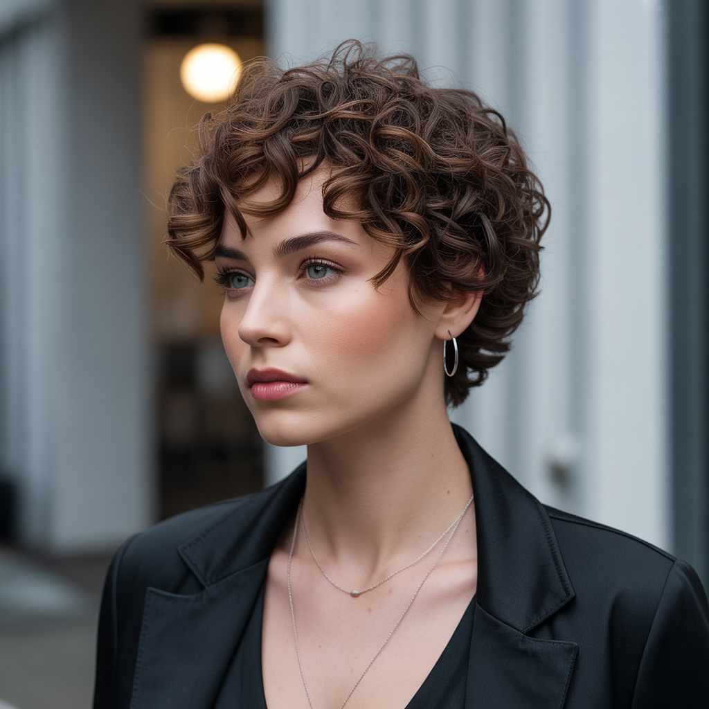 Layered Curly Shag with Polished Finish