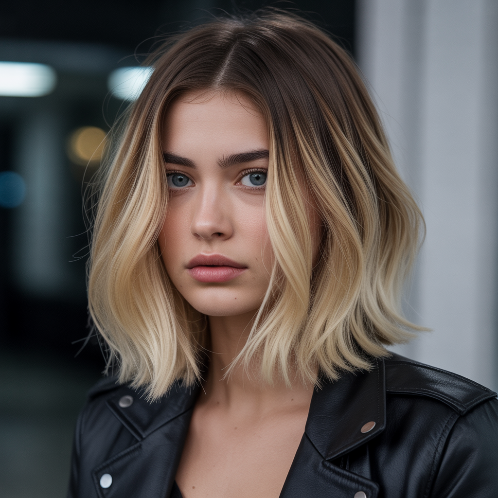 Ombre blonde bob hairstyle