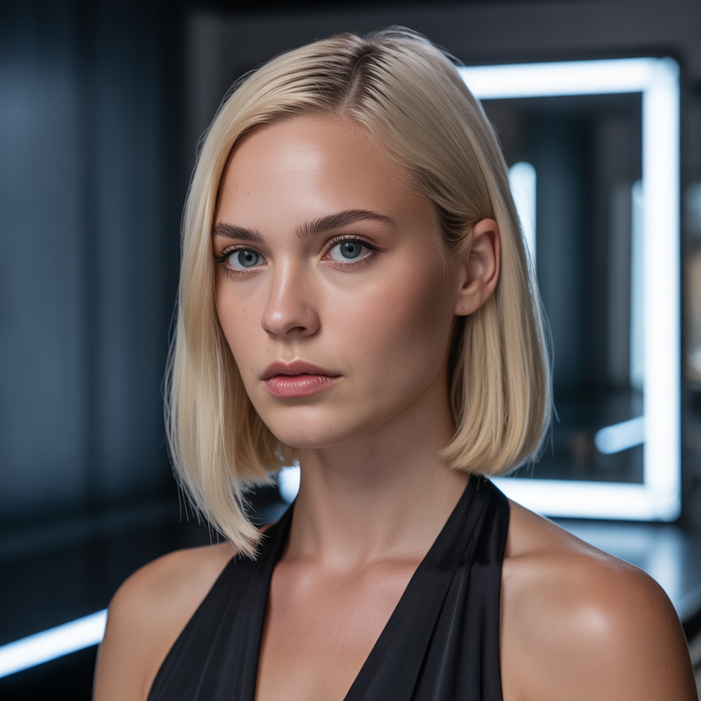 Classic sleek blonde bob