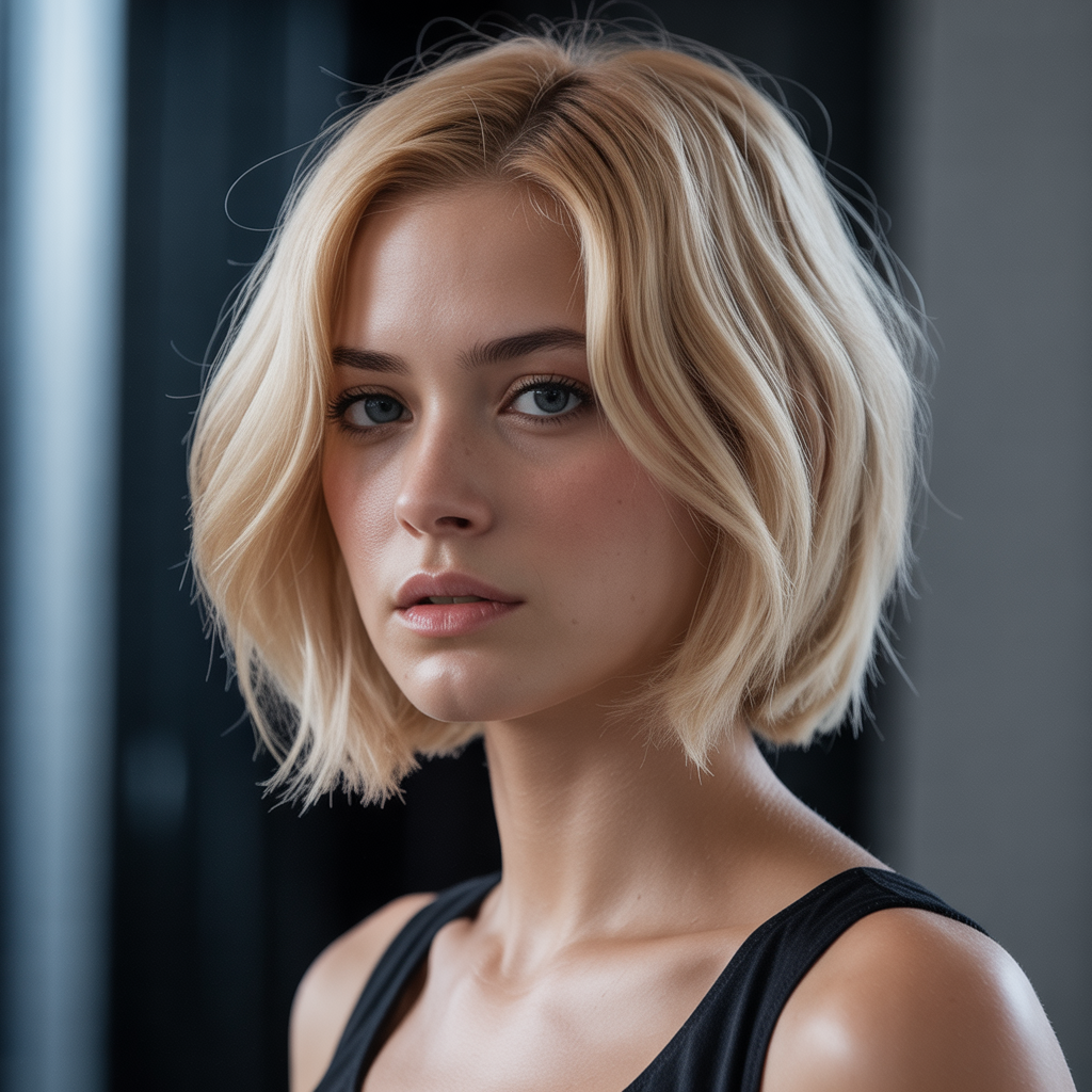Blonde bob for fine hair