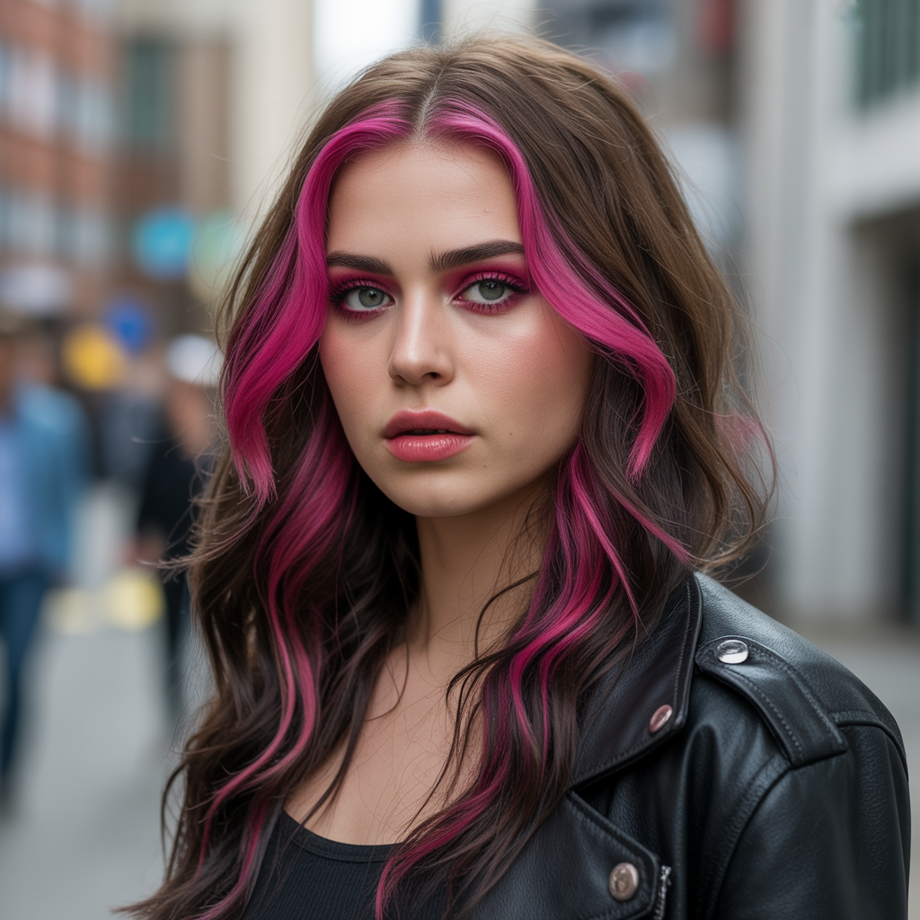 Magenta Pink Highlights 