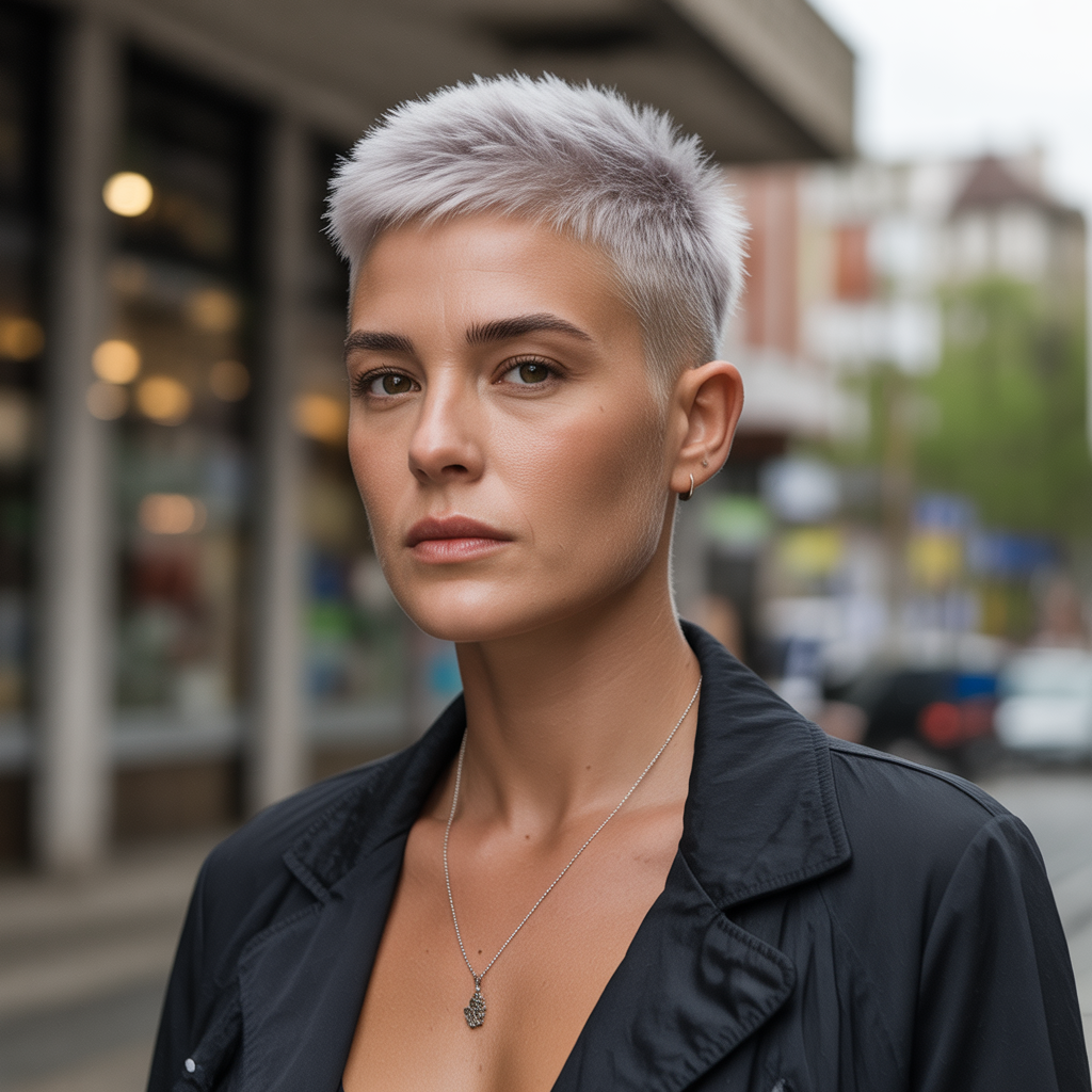 Cropped cut with sideburns