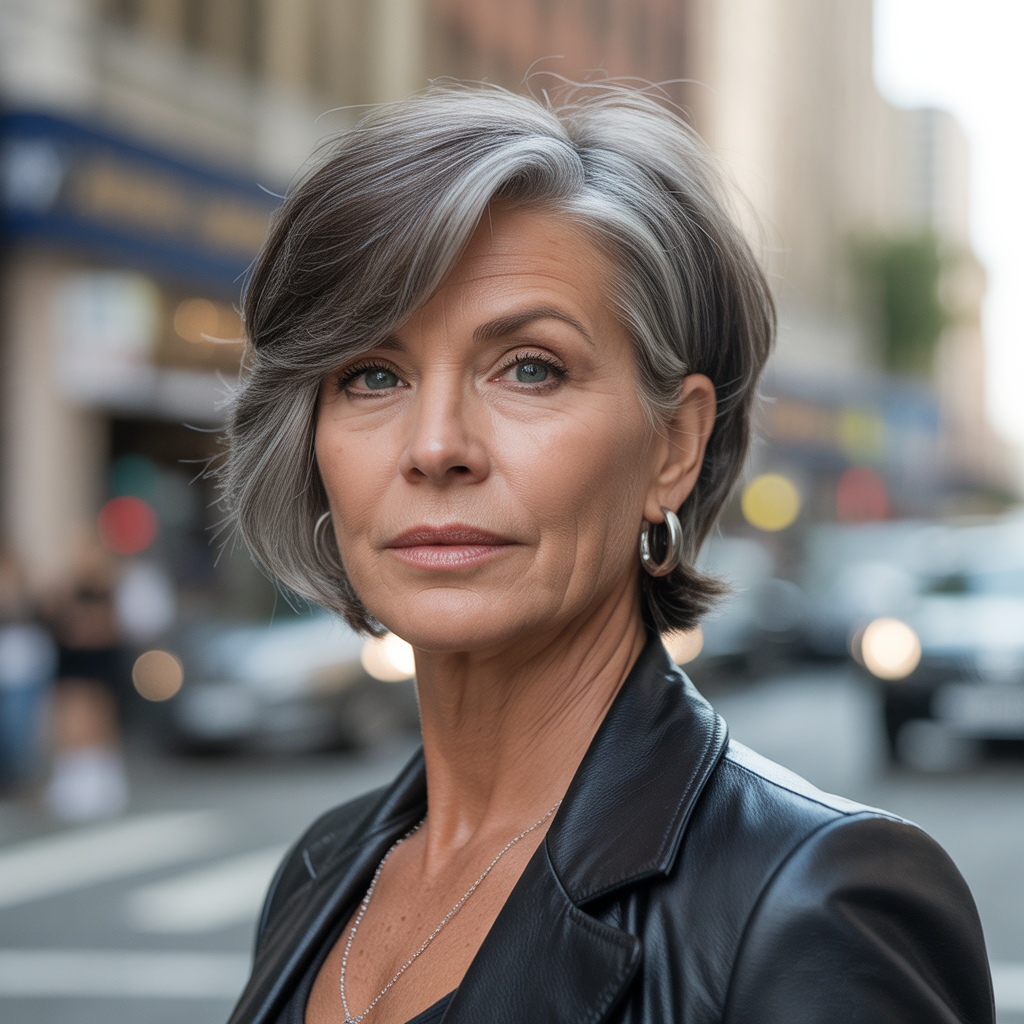 Short side-swept crop