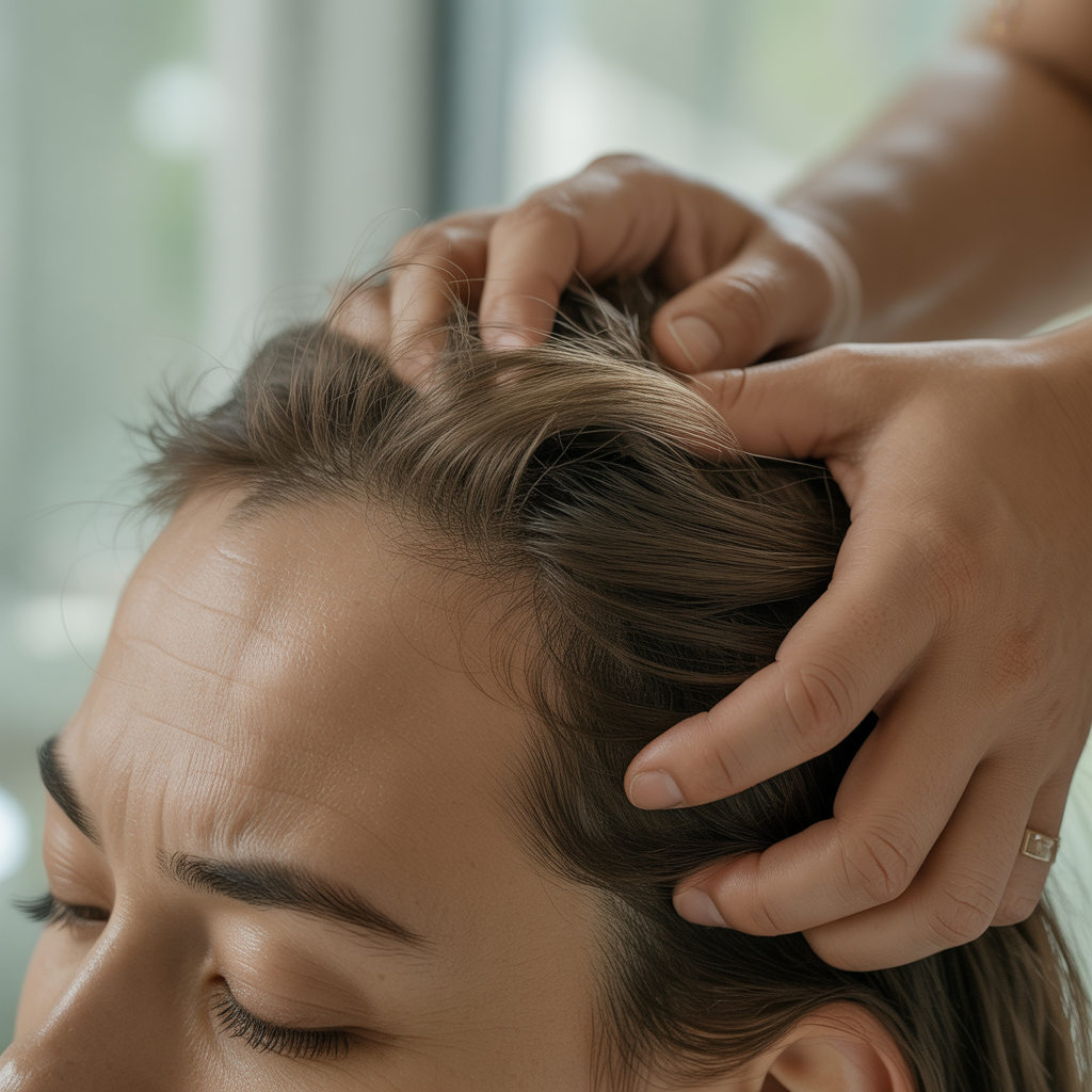 Massage the Scalp Gently