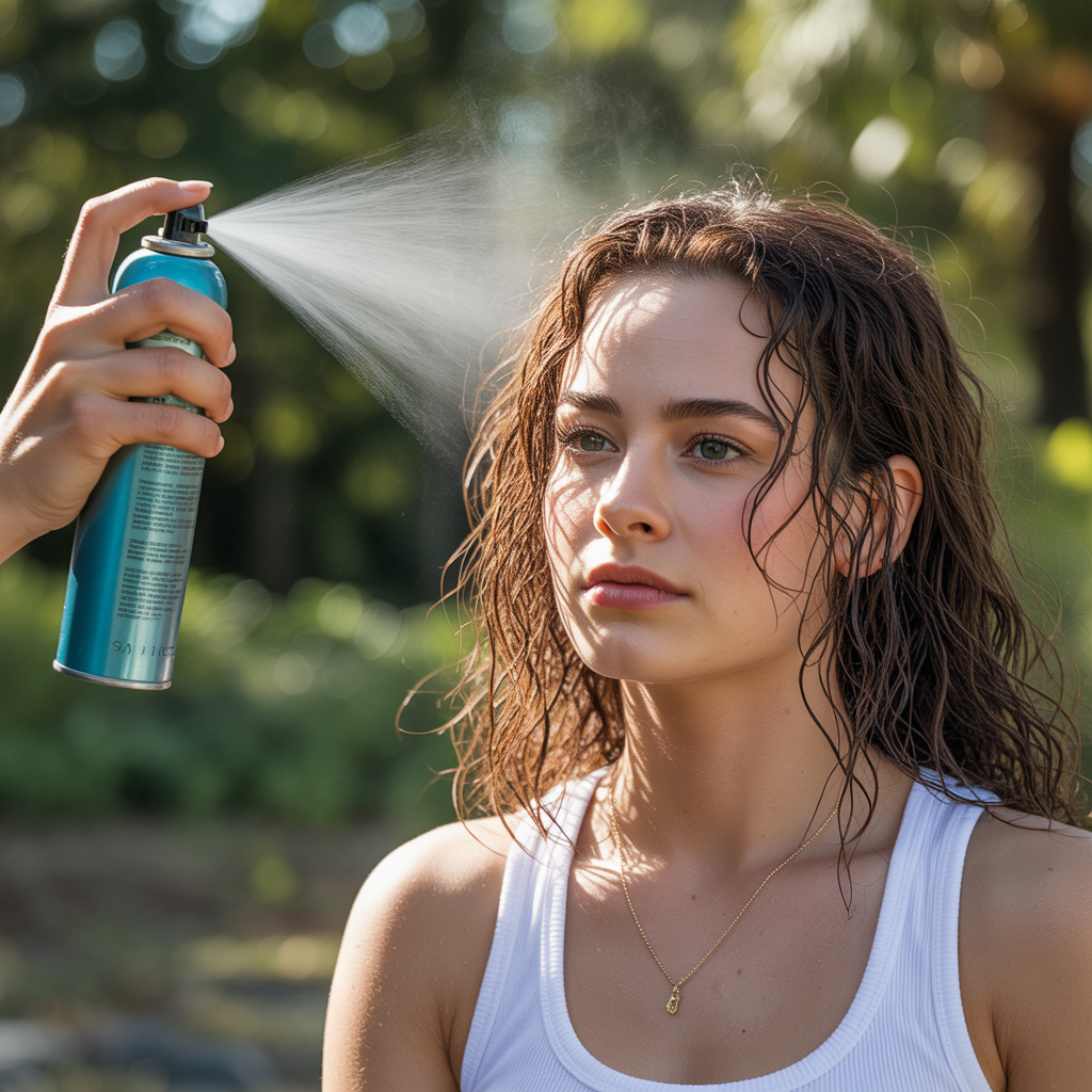 Apply Hair Spray on a Brush