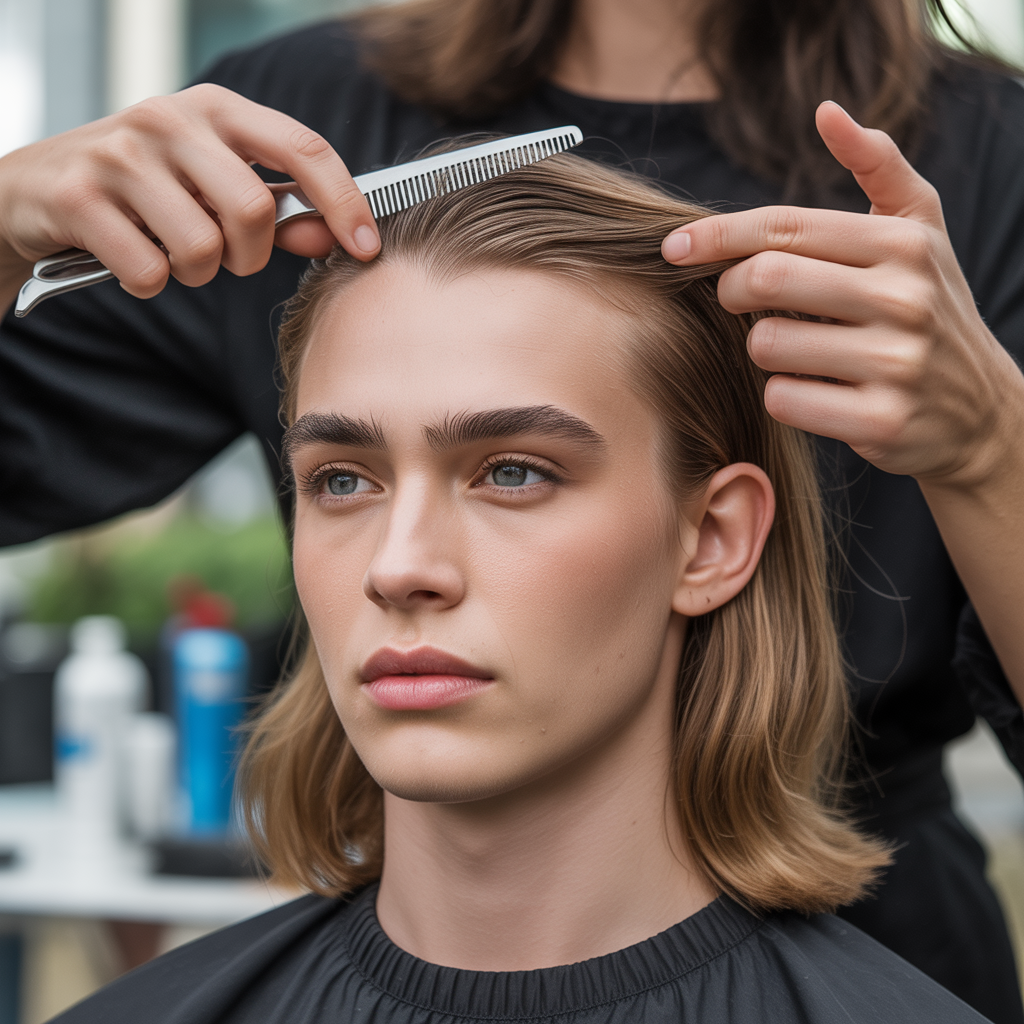 Trim Split Ends Near Hairline