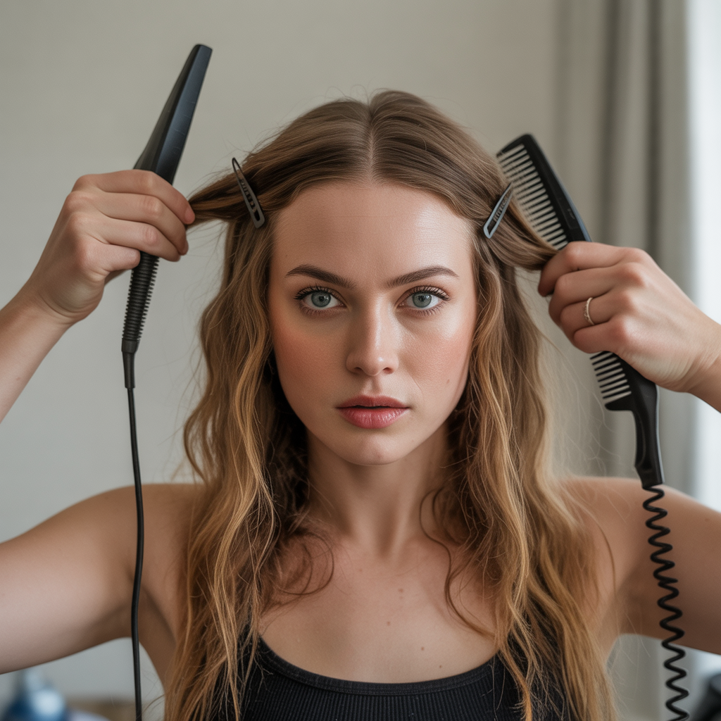 Section hair before drying