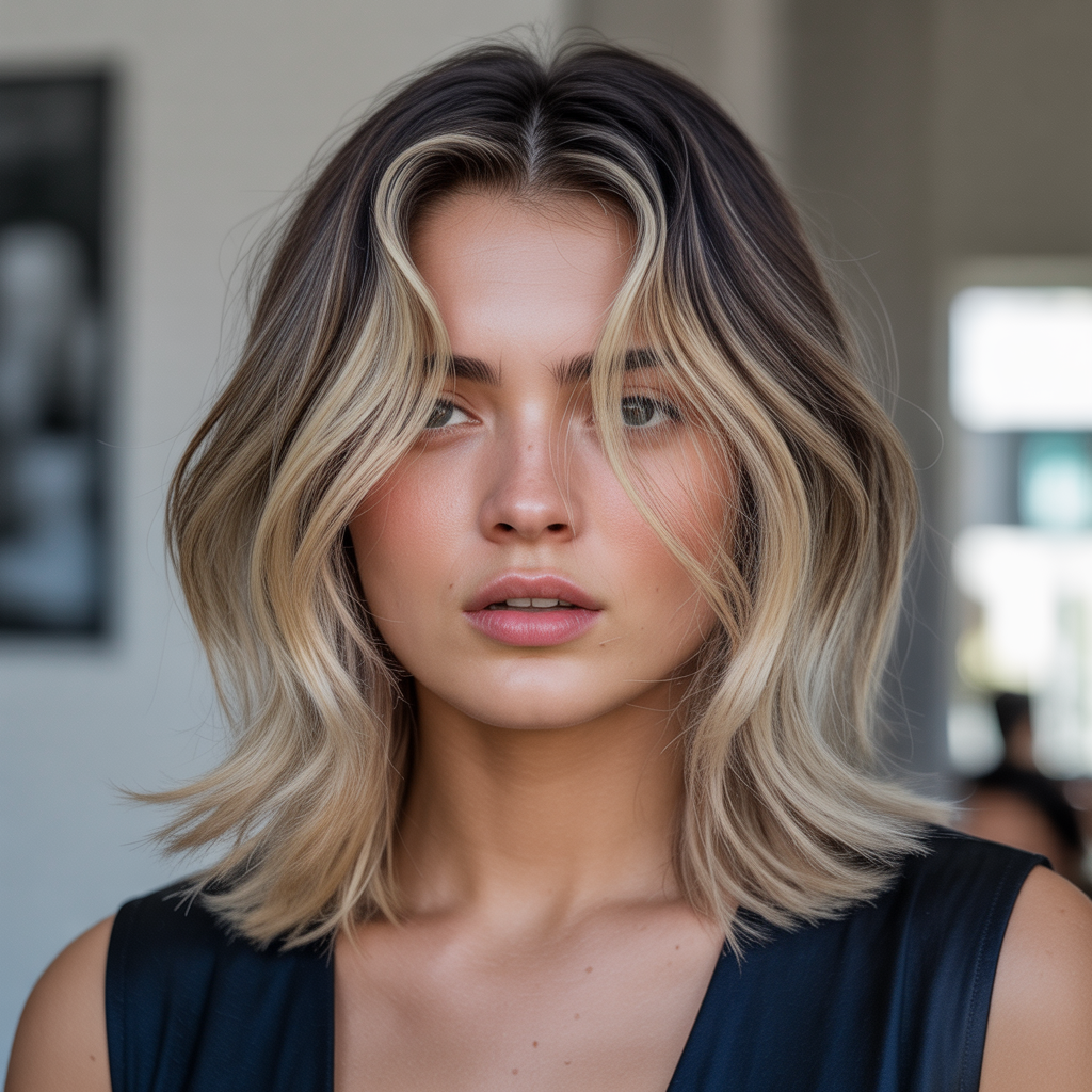 Ash Blonde With Money Piece