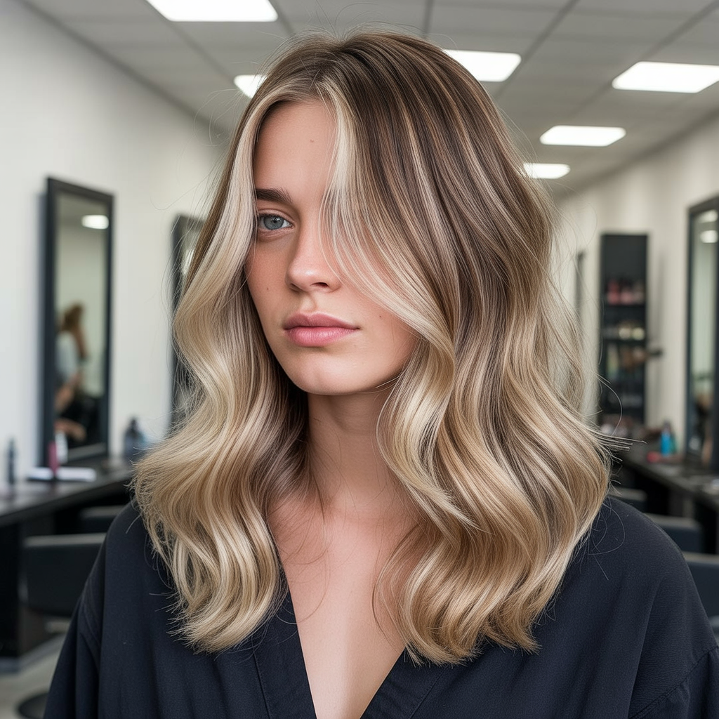 Ash Blonde With Shadow Root