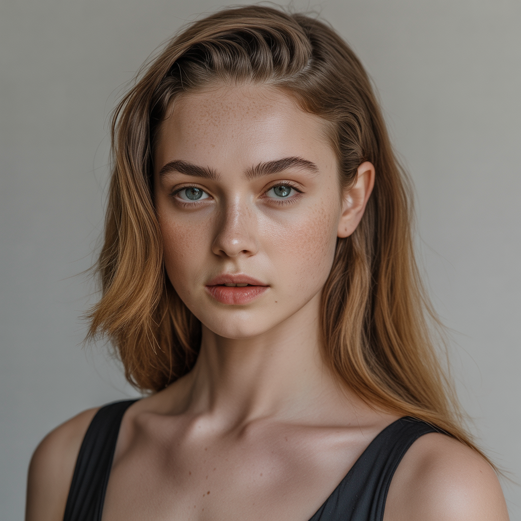 Sleek straight side part