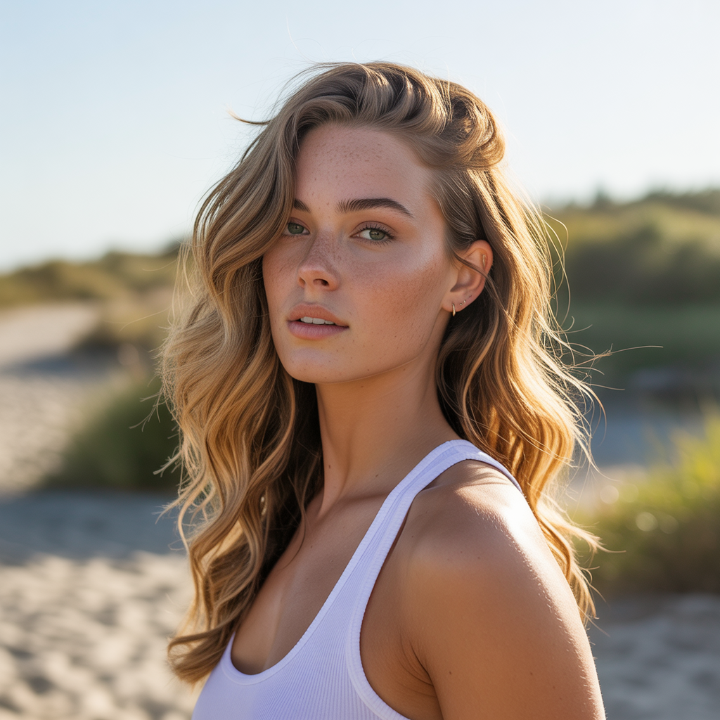 Side part with soft waves