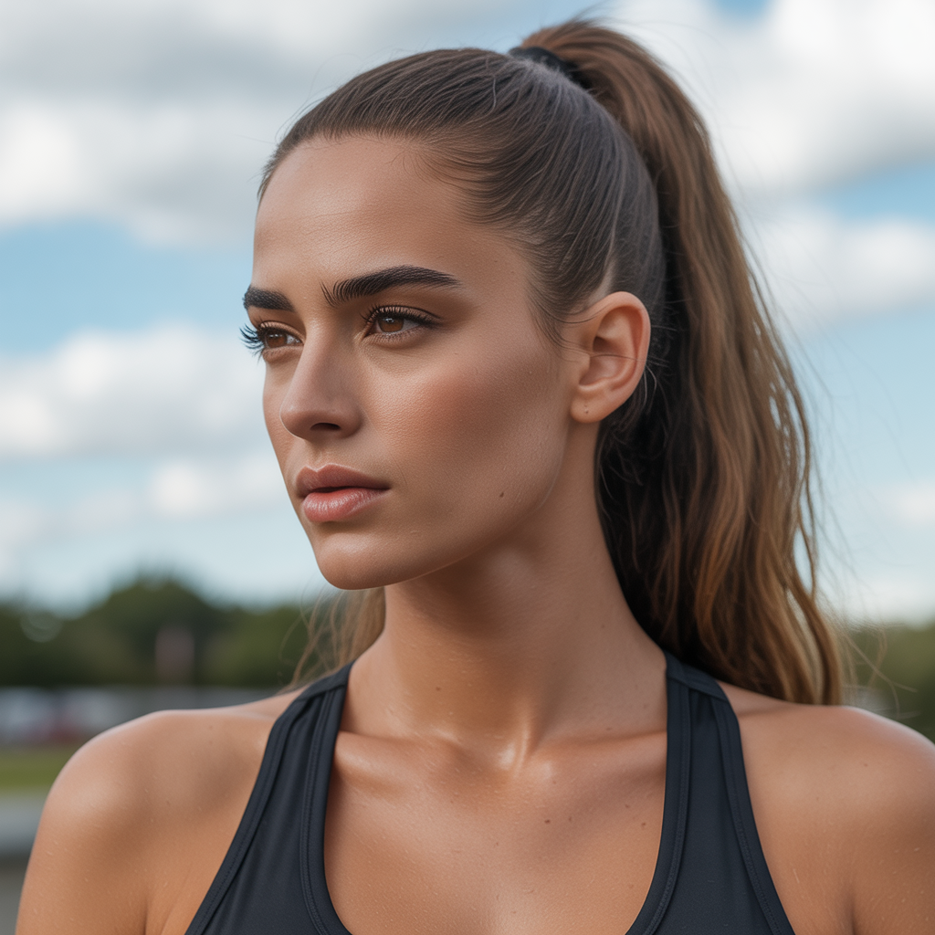 Deep side part with volume