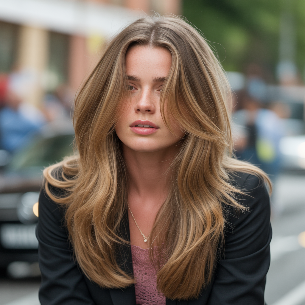 Side part with beach waves