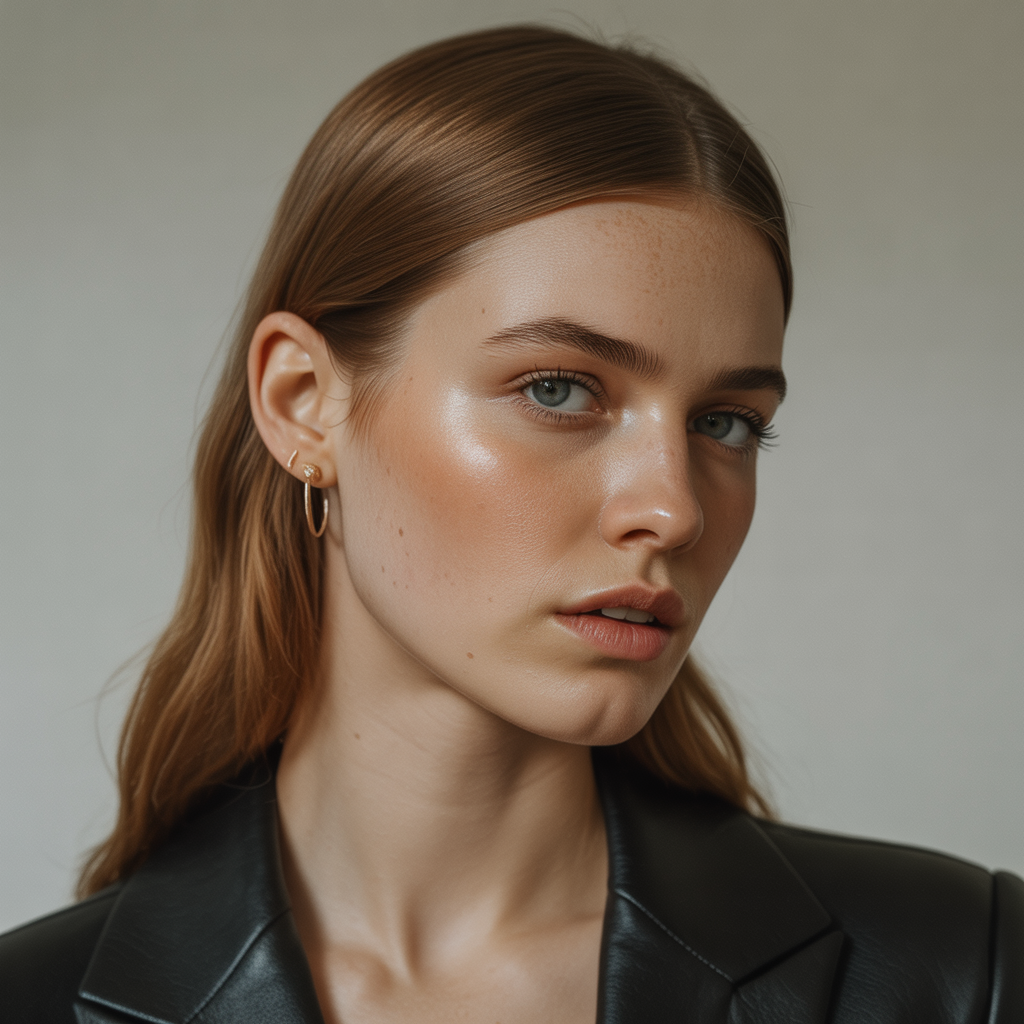 Side part with waterfall braid