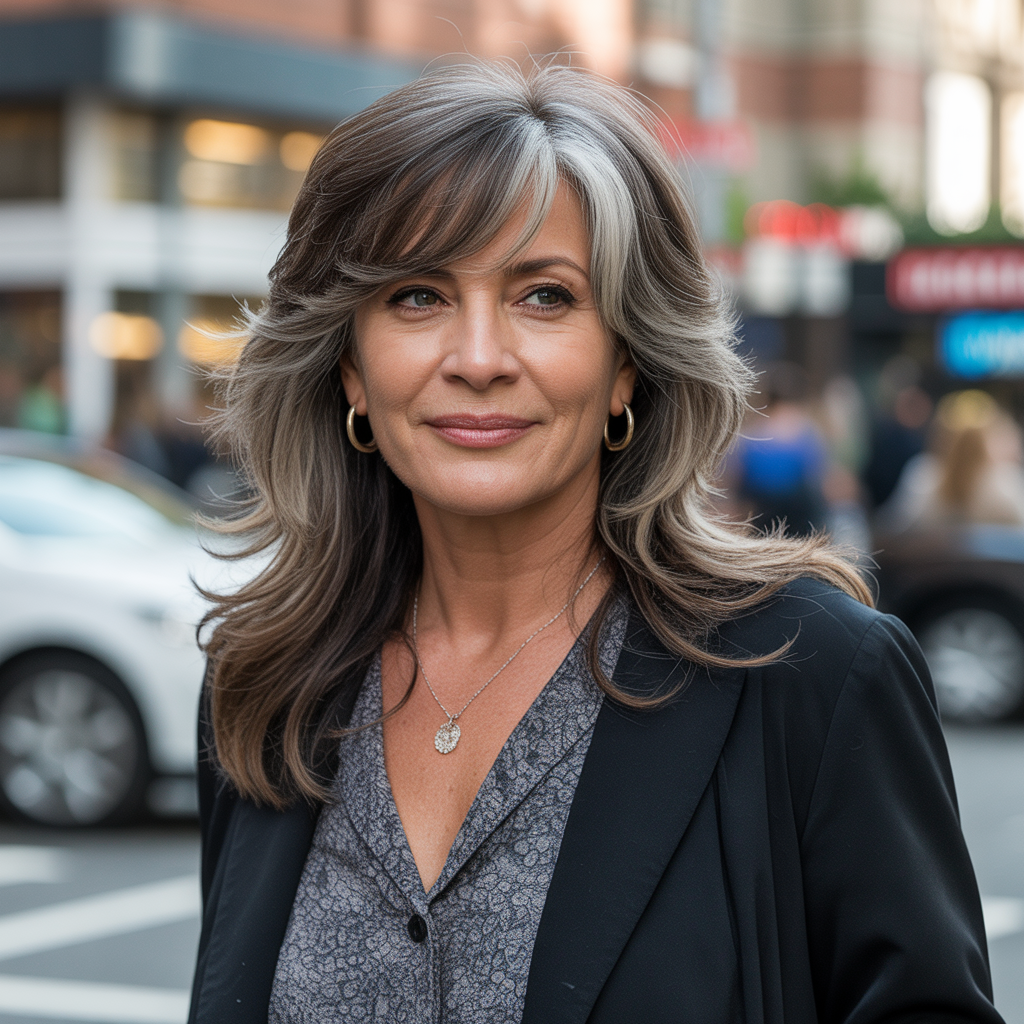 Side-swept bangs for elegance