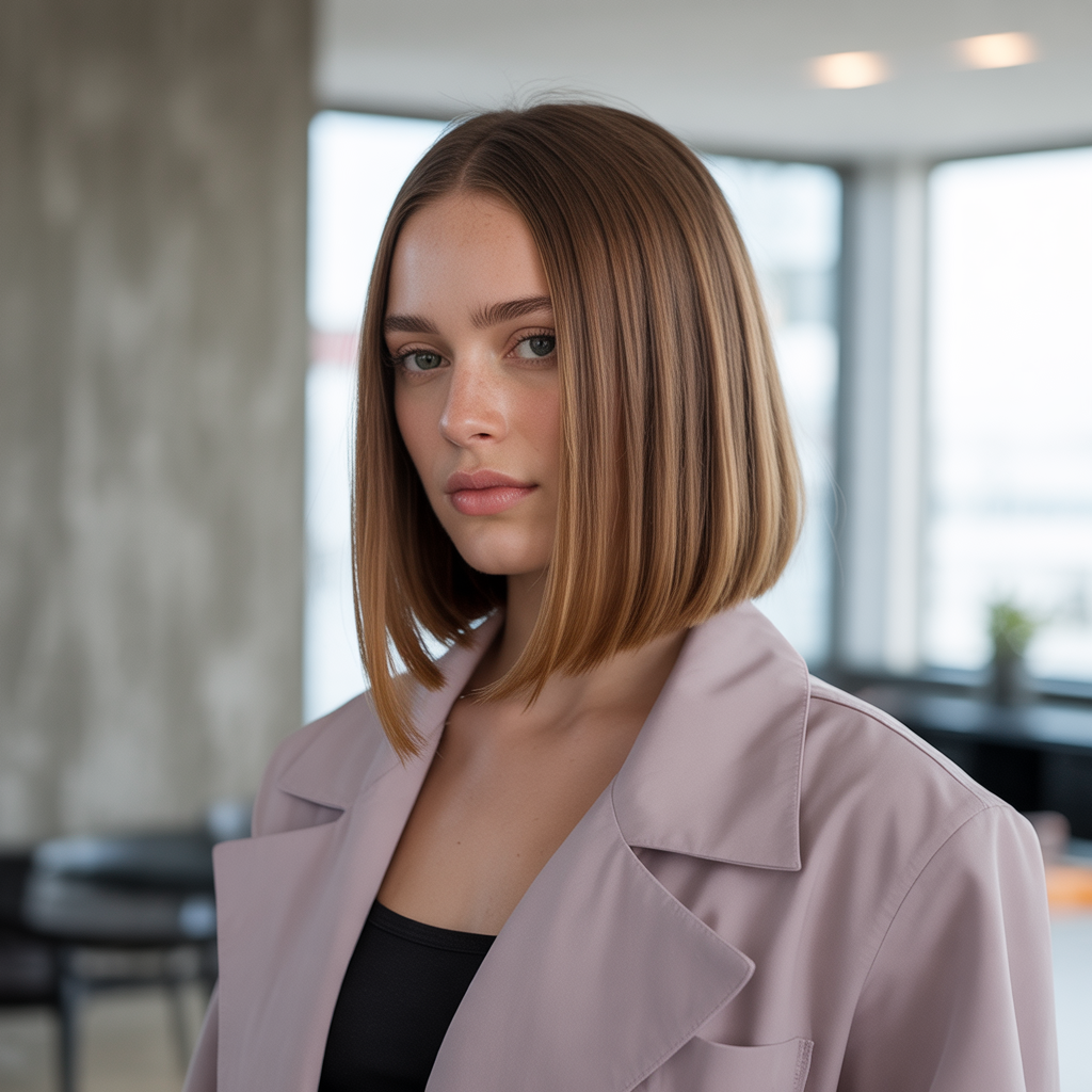 Tousled Lob for Effortless Chic