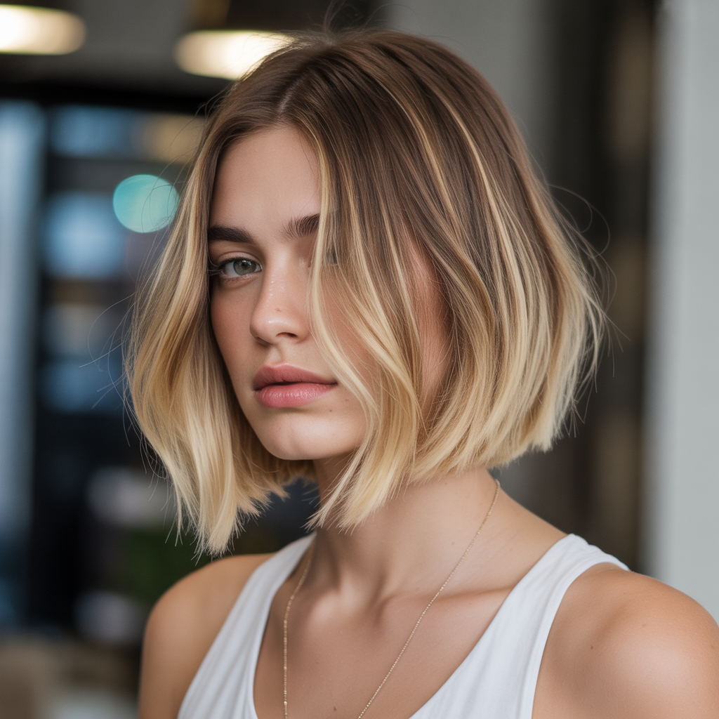 Ash-meets-gold contrast