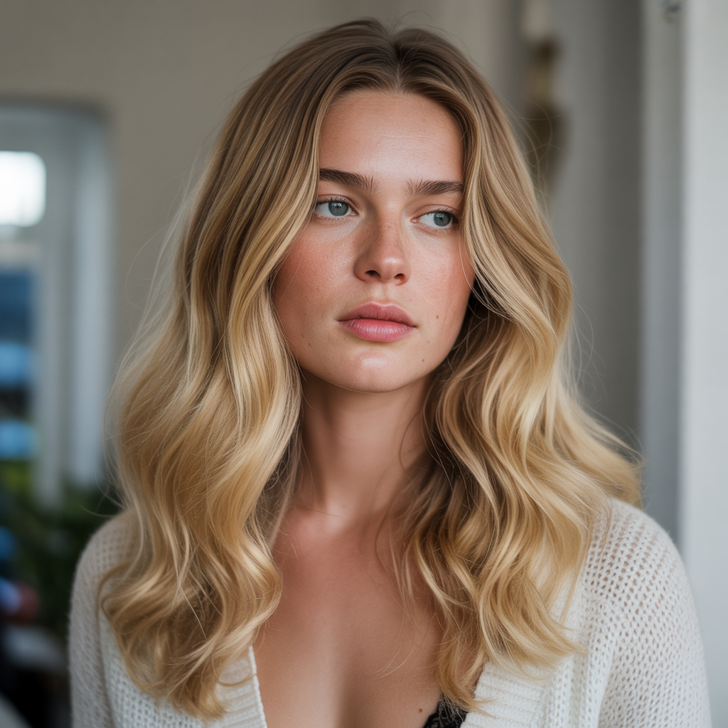 Natural sun-kissed finish