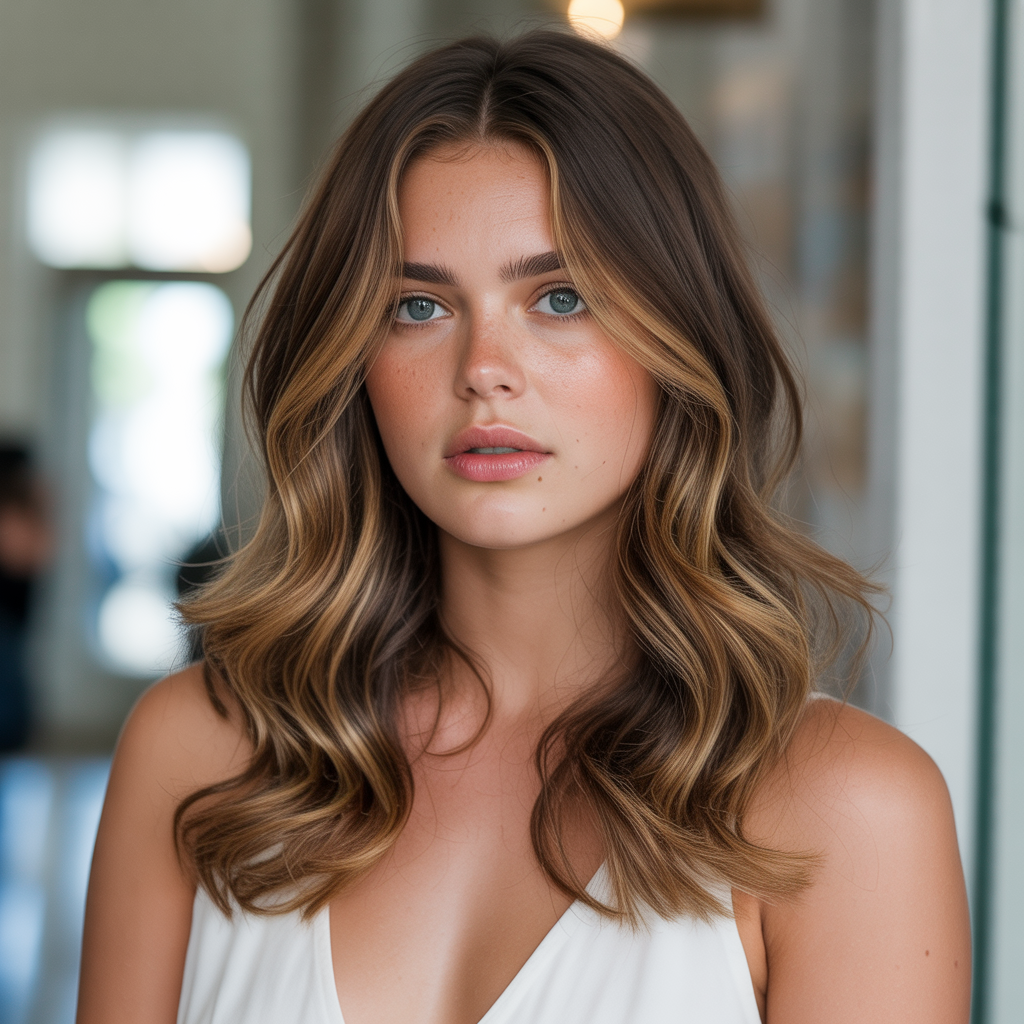 Bold caramel contrasts