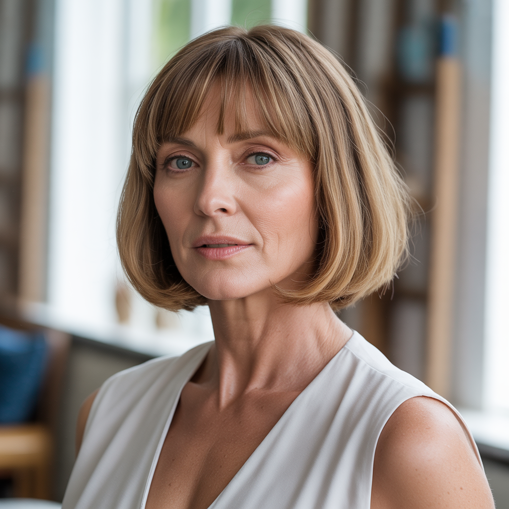 Classic bob with bangs