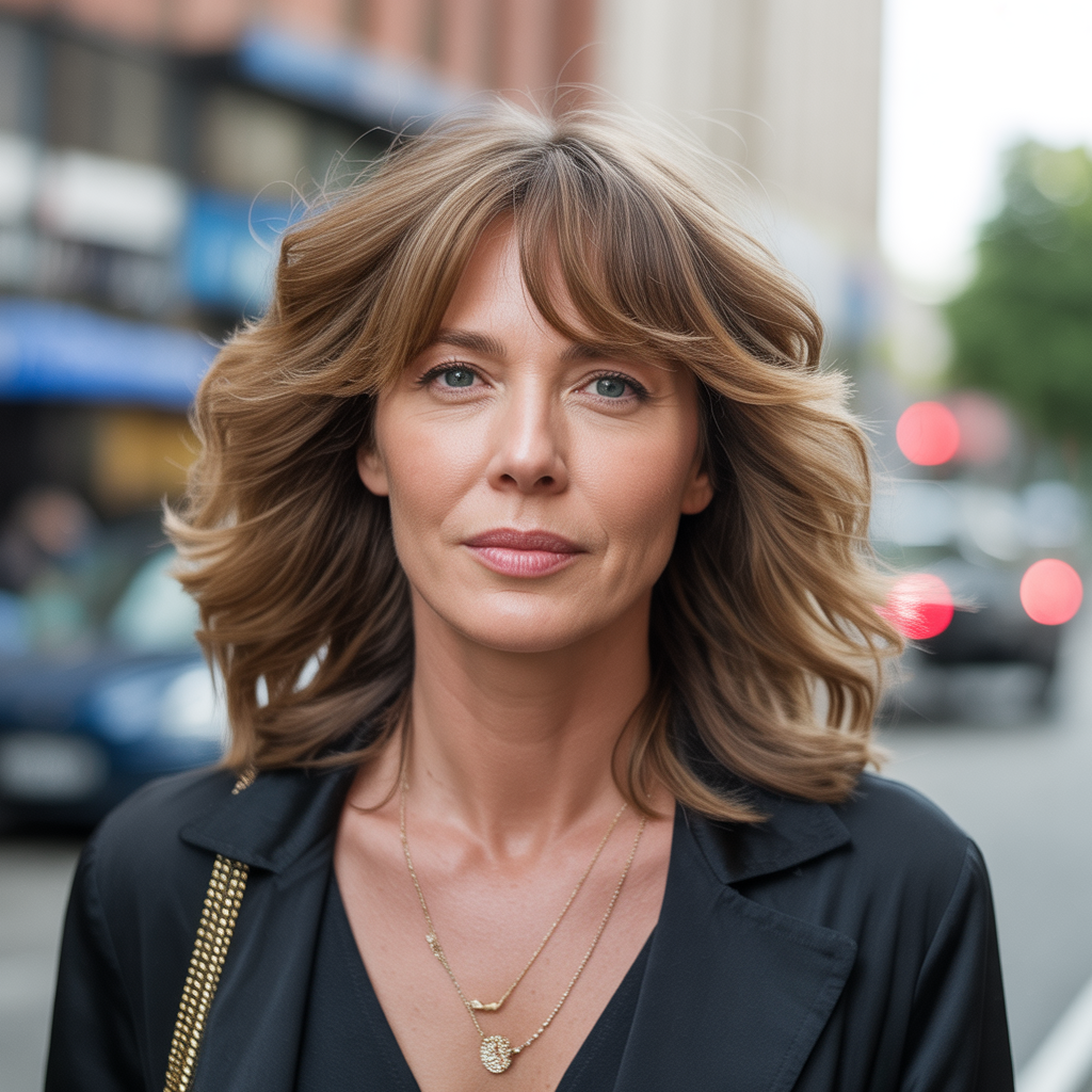 Medium waves with long bangs