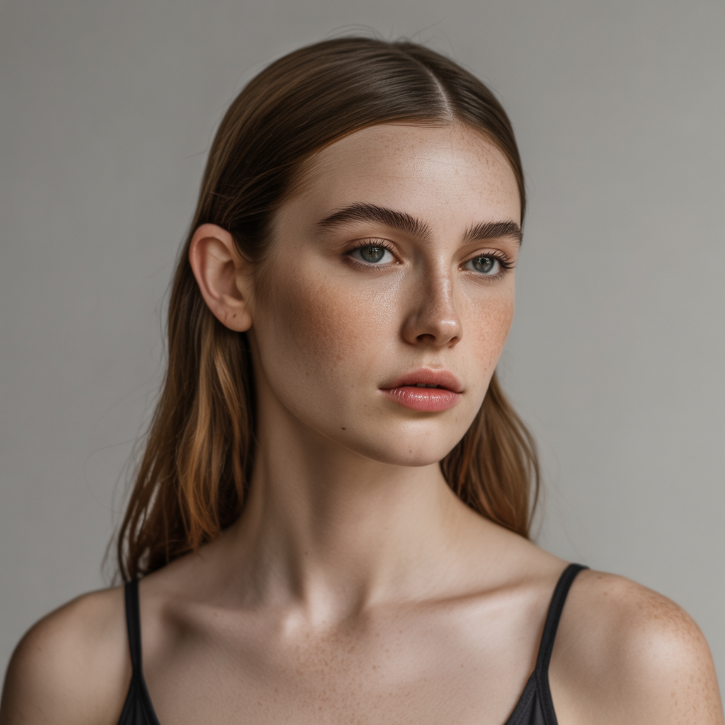 Classic Middle Part Straight Hair