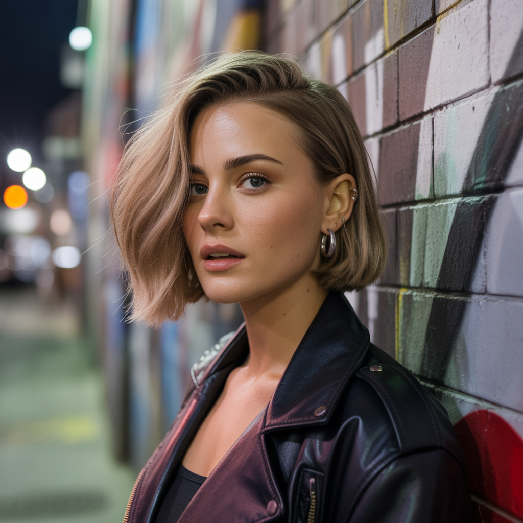 Asymmetrical Bob for a Modern Edge