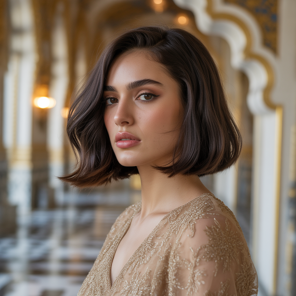 Angled Bob with Graduated Lengths