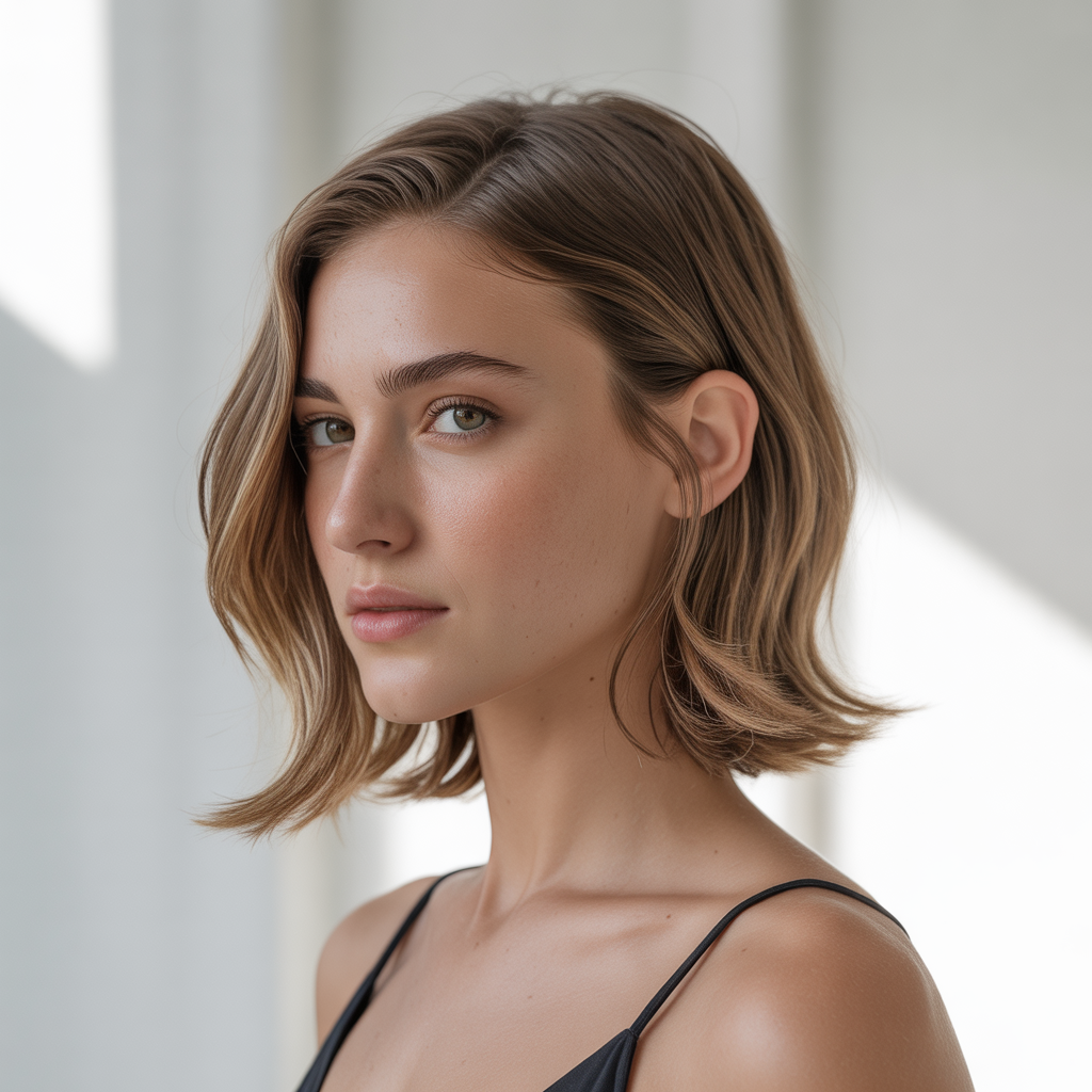 Side-Parted Shoulder Cut