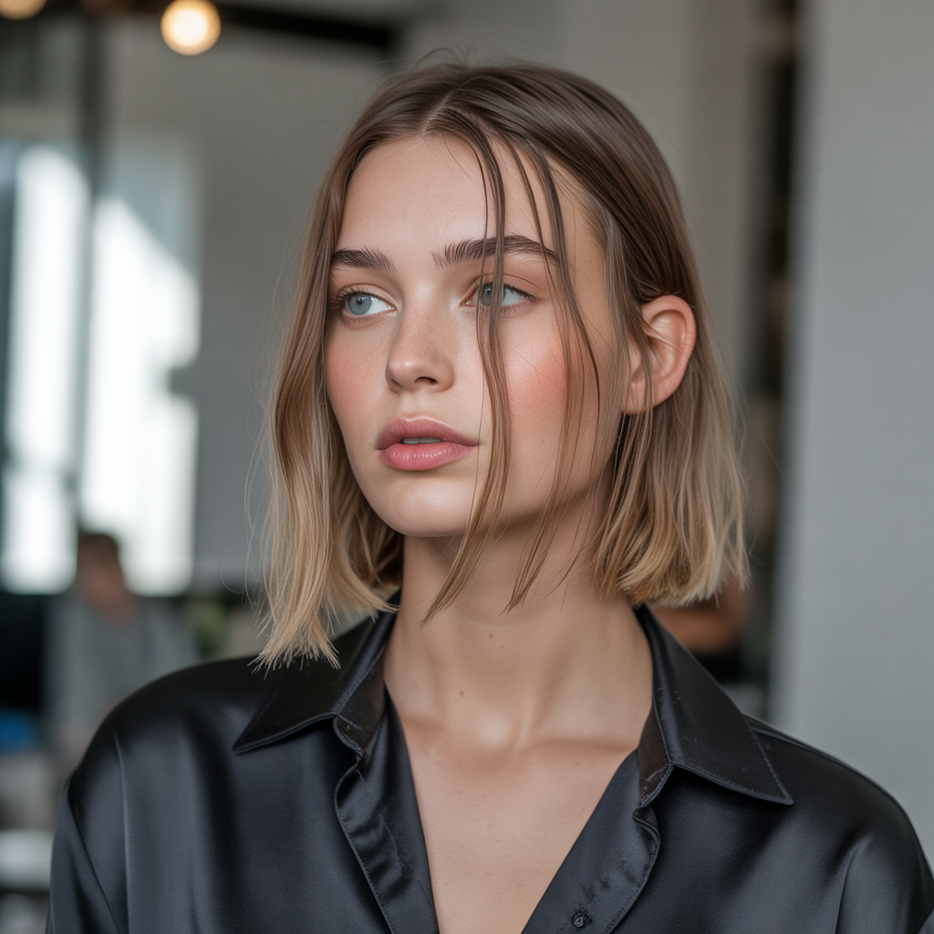 Medium Cut with Blunt Ends and Light Texture