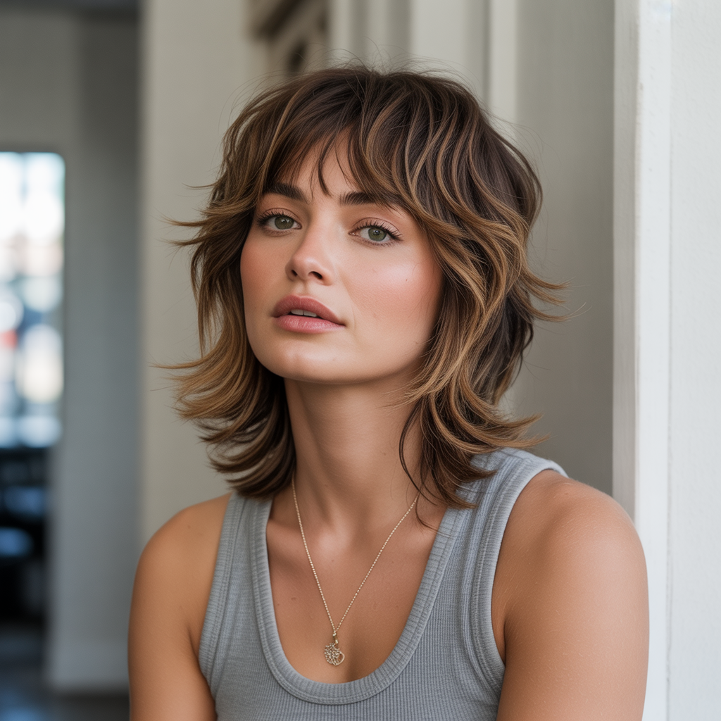 Layered Shag with Bangs