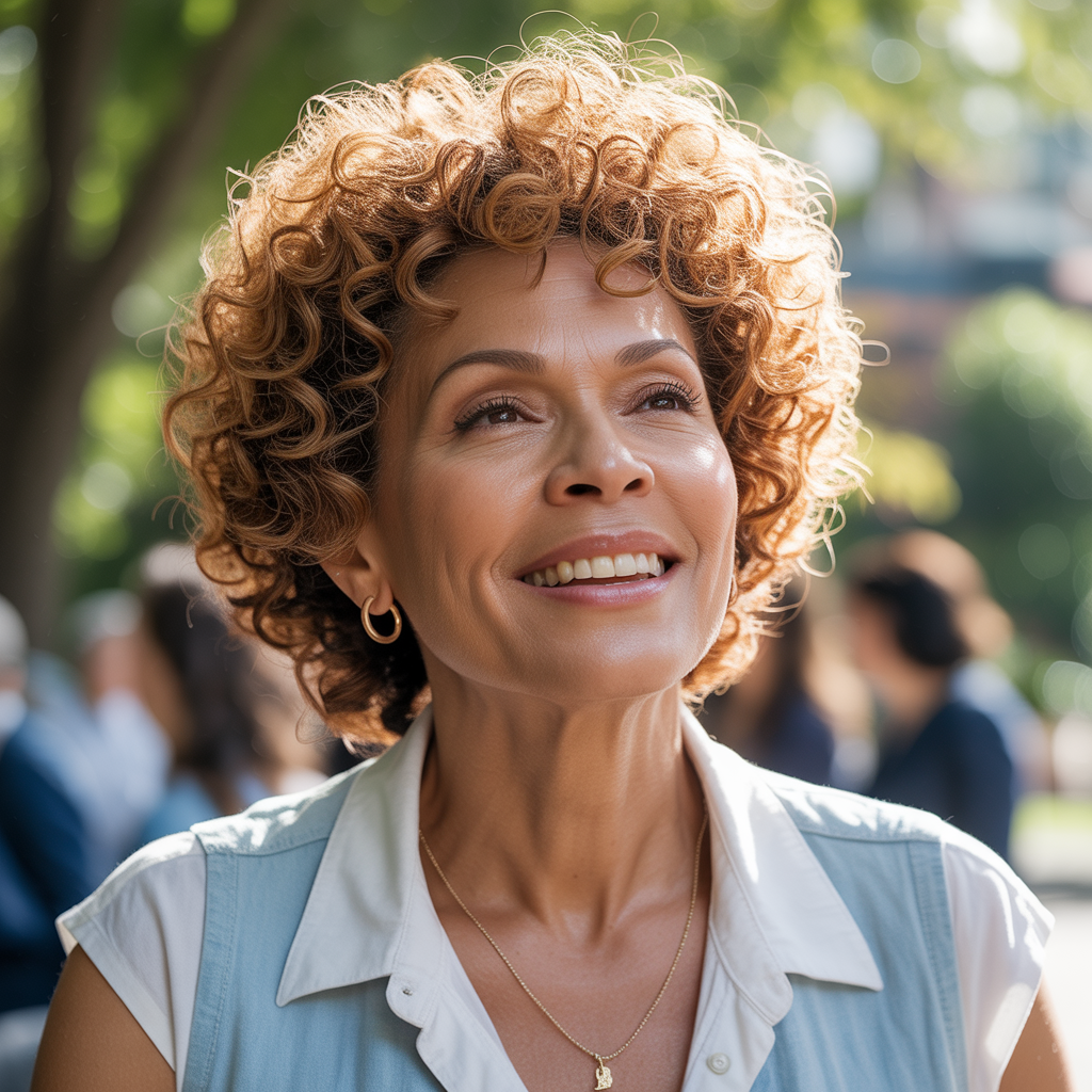 Curly Weave Styles with Natural Volume