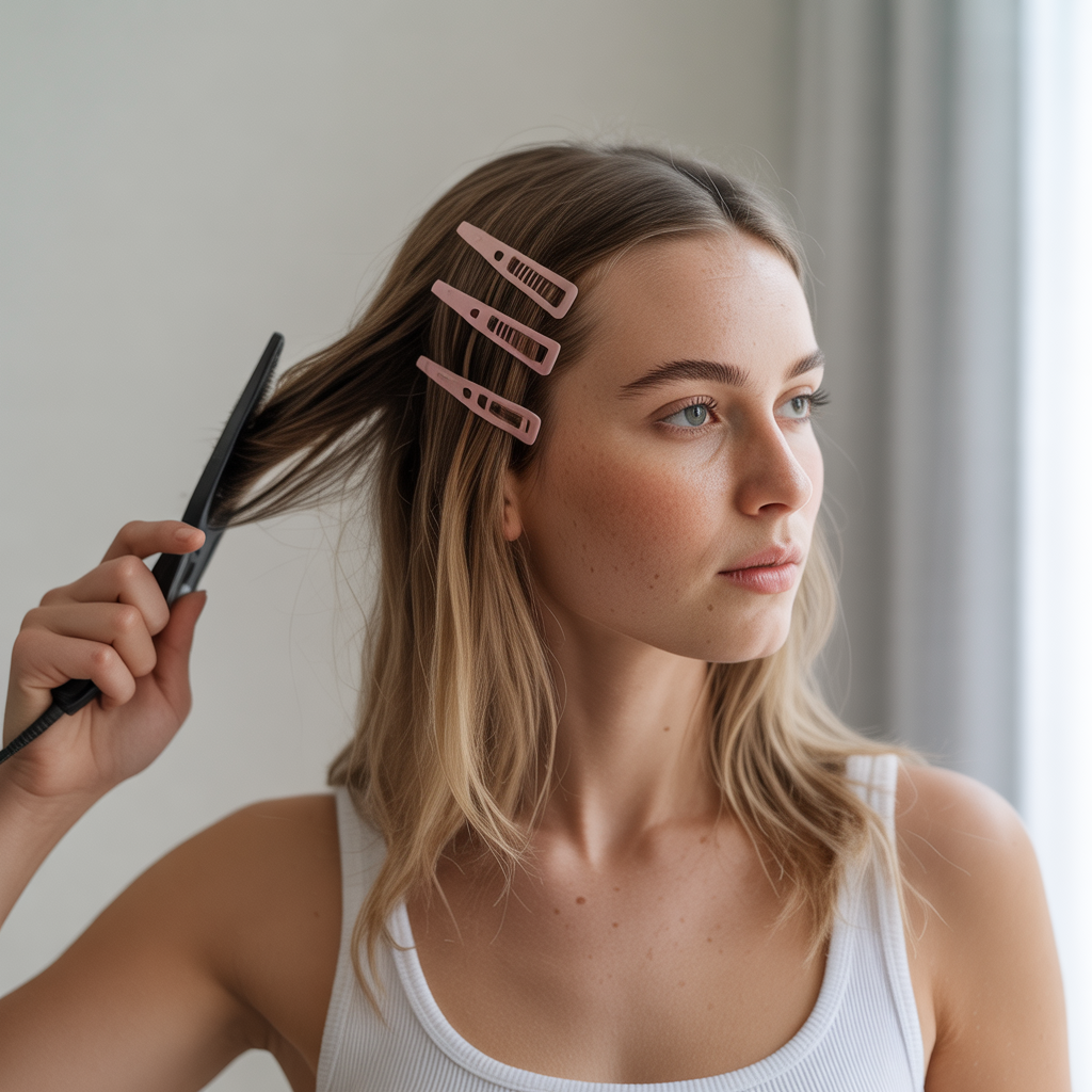 Dry Hair In Small Sections