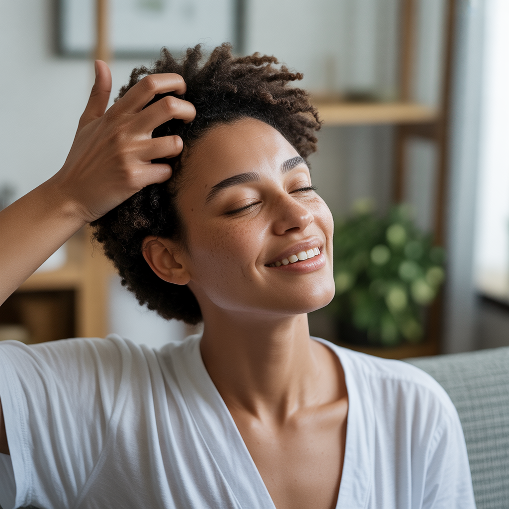 Gentle scalp massages