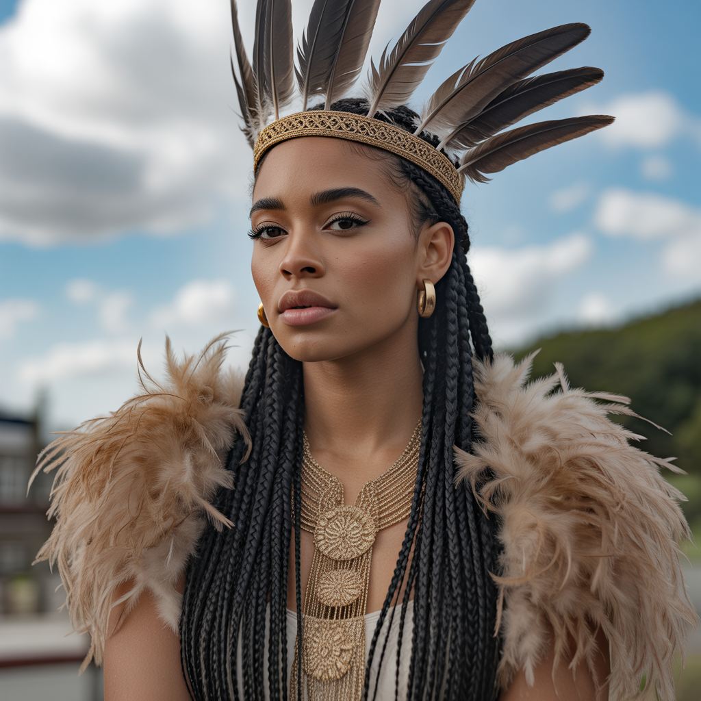 Feathered Crown Braid