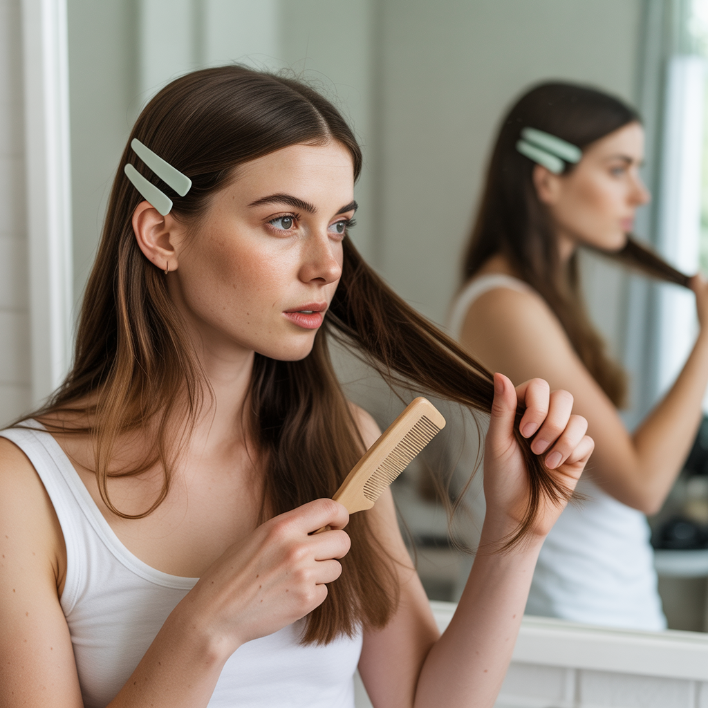 Brushing Hair in Sections