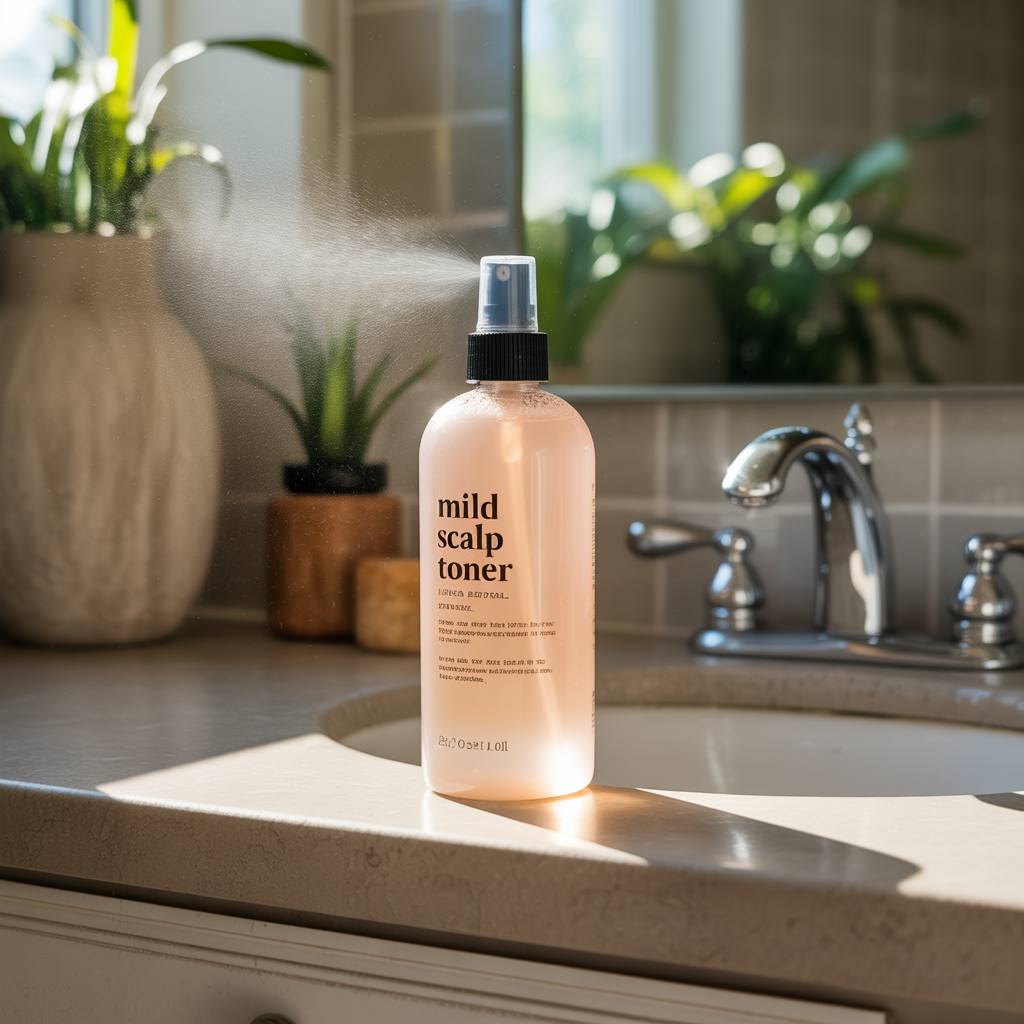Using mild scalp toners