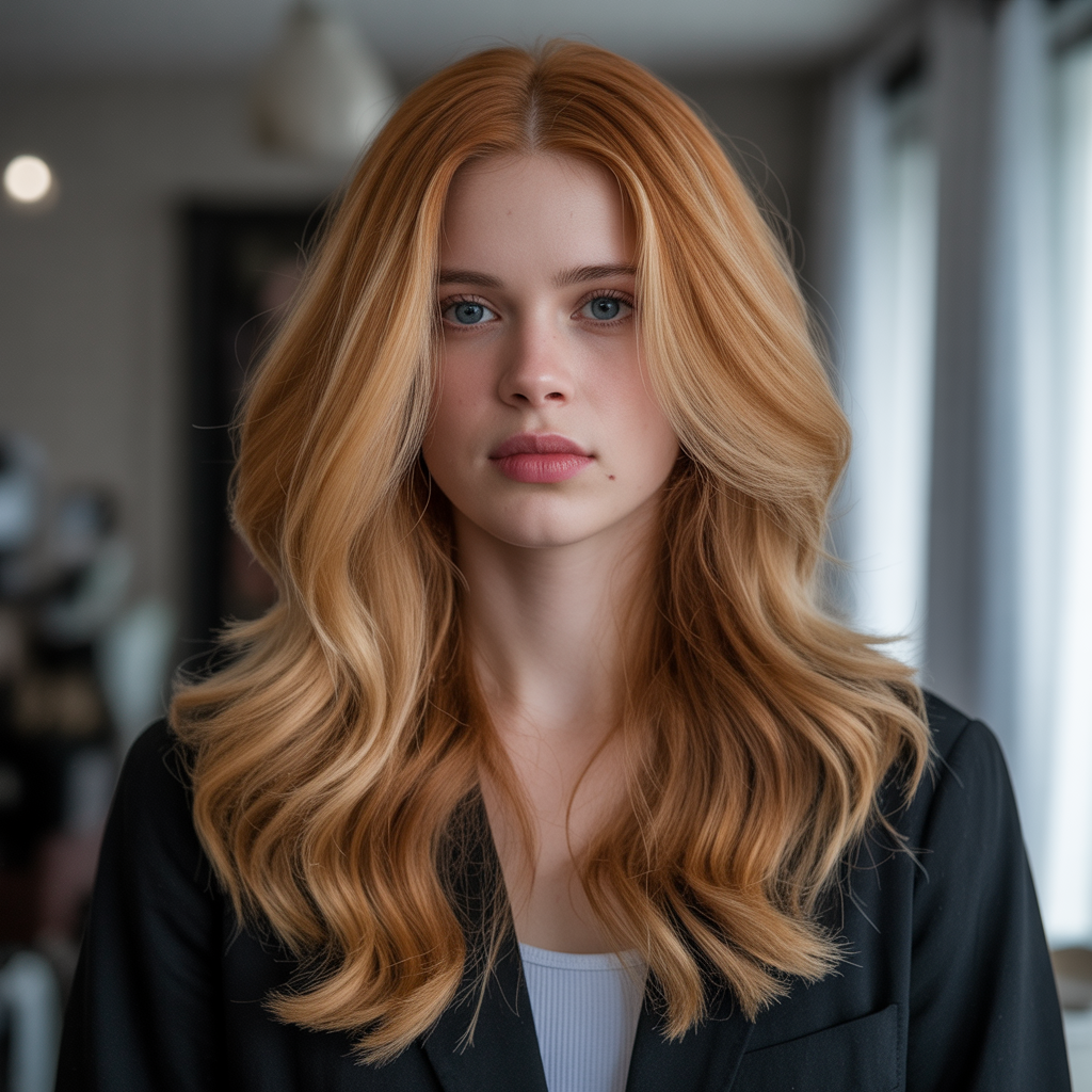 strawberry blonde balayage