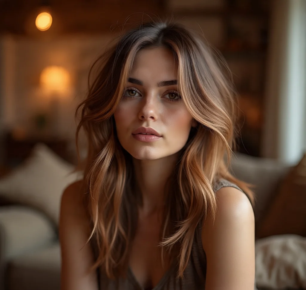 Layered Cut with Warm Copper Blend