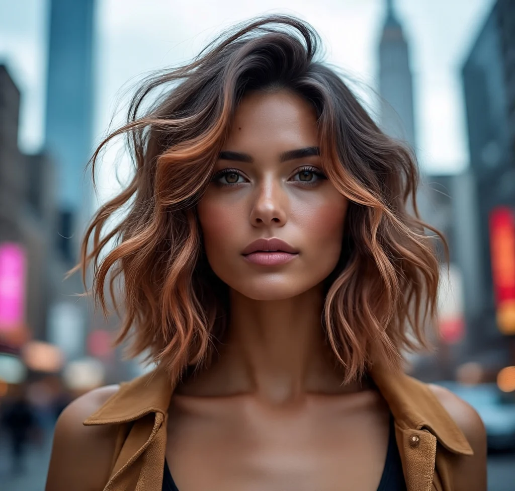Textured Lob with Copper Accents