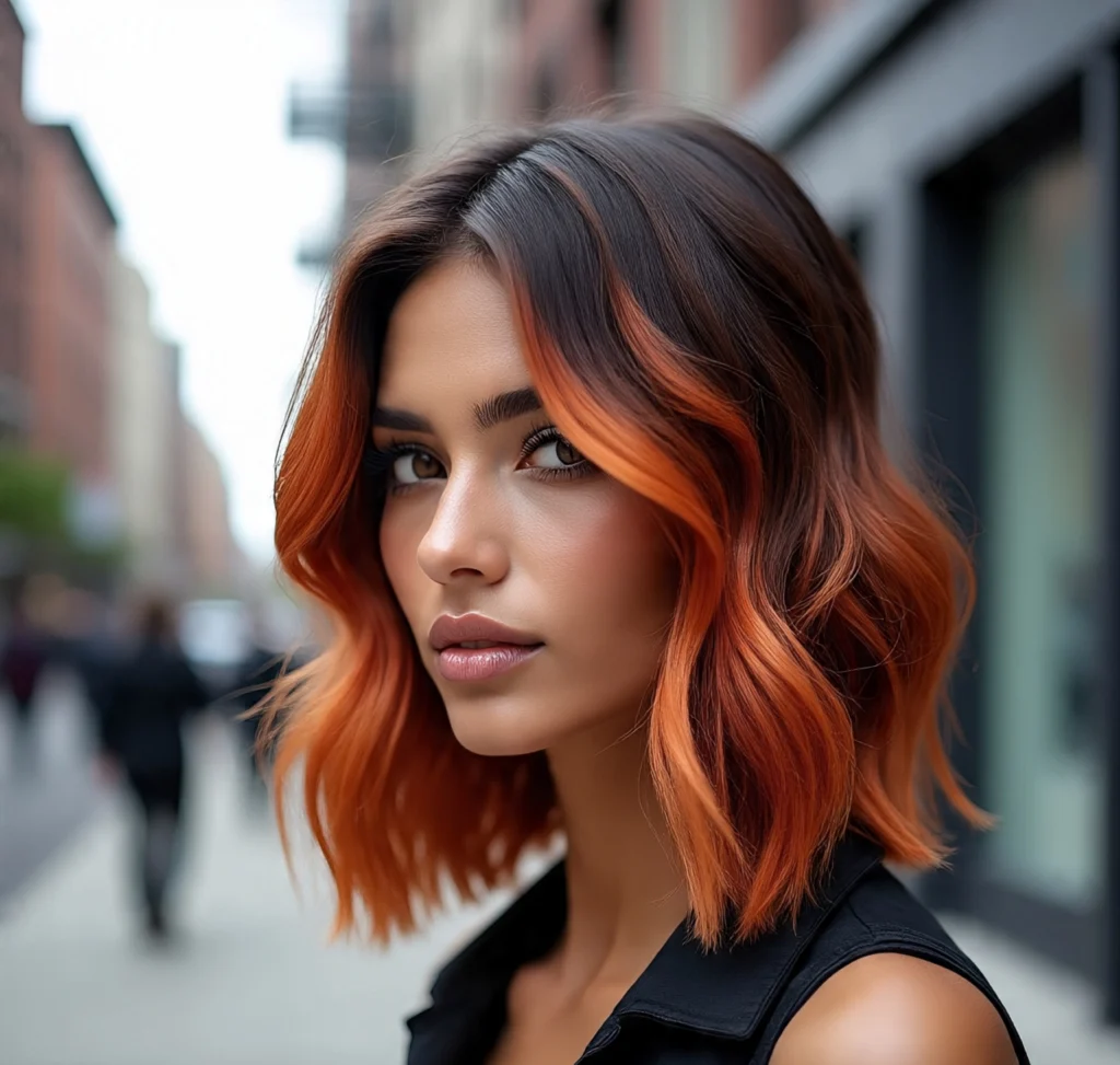 Edgy Lob with Fiery Blend