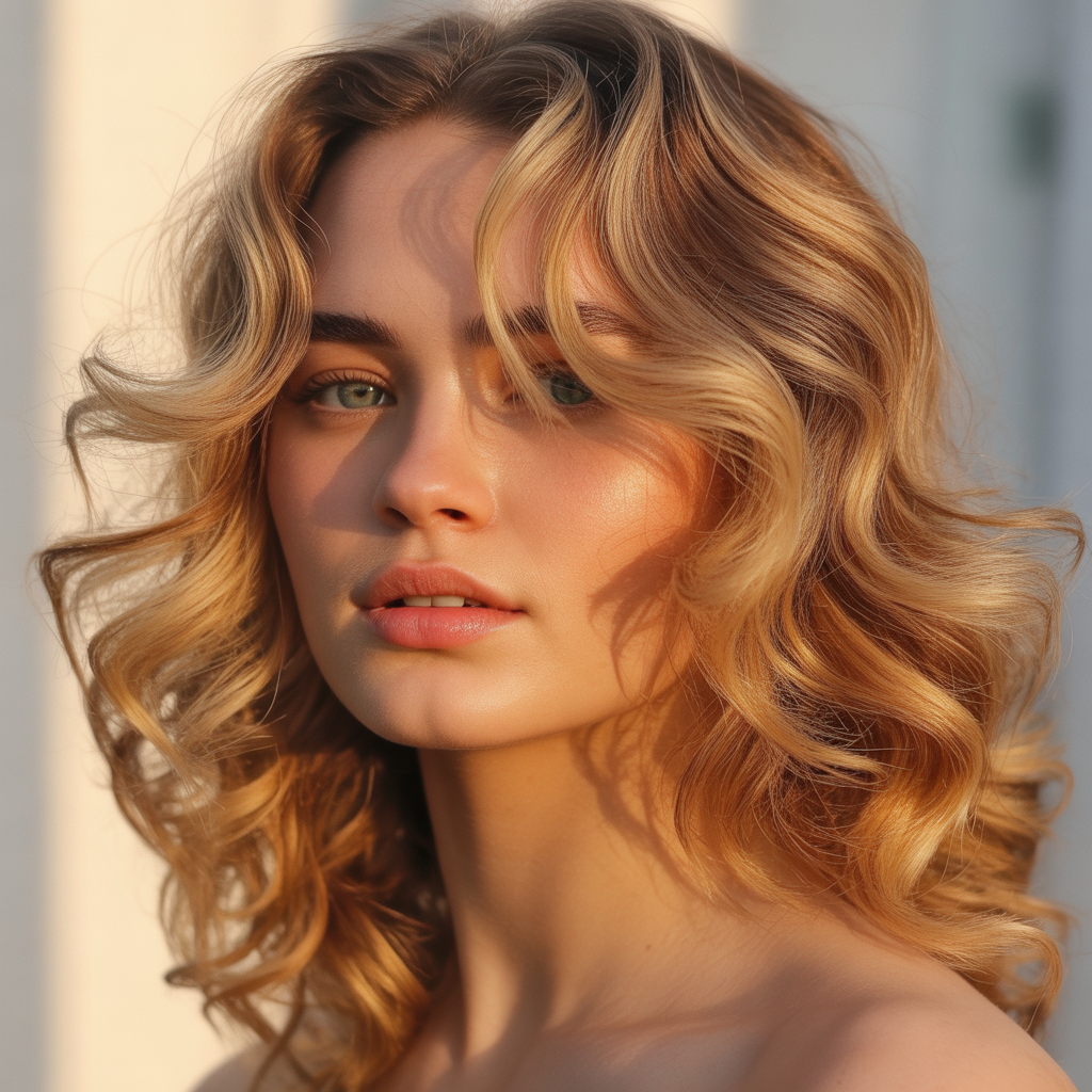 Golden Blonde Balayage for Winter