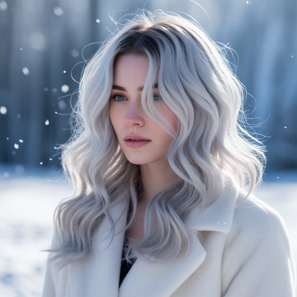 Snowy White Balayage
